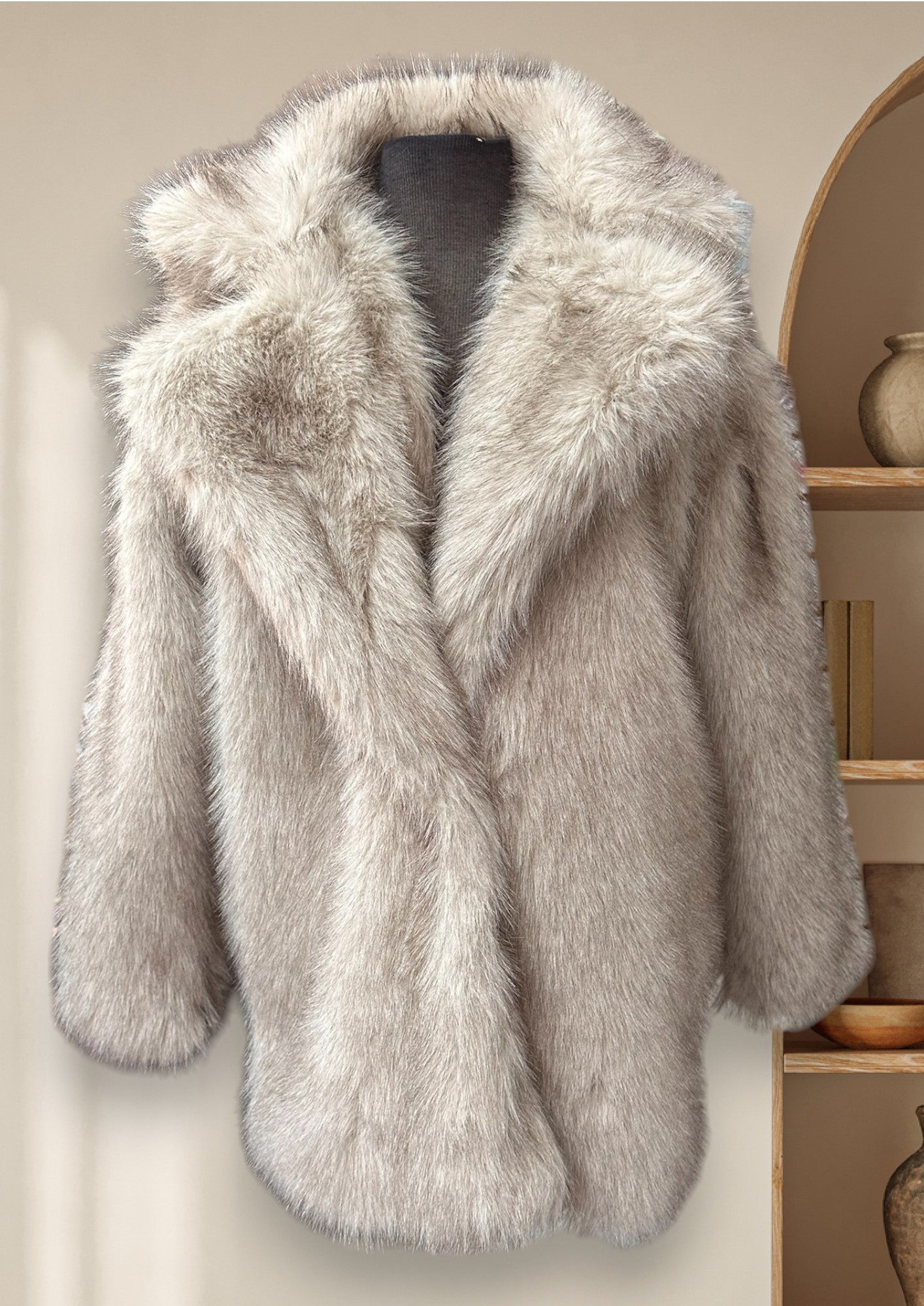 Manteau de fausse fourrure