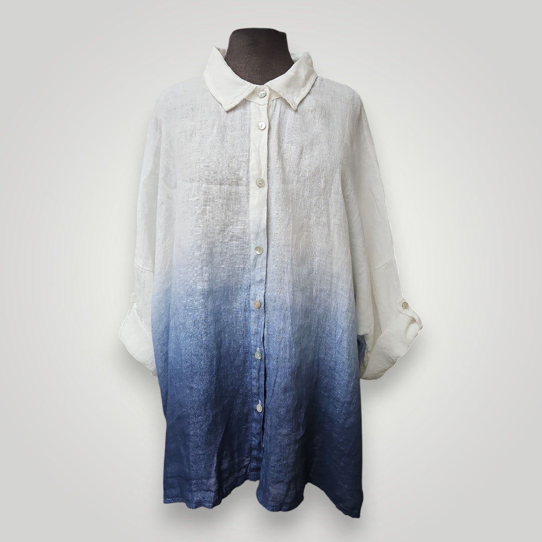 Blouse en lin dégradé