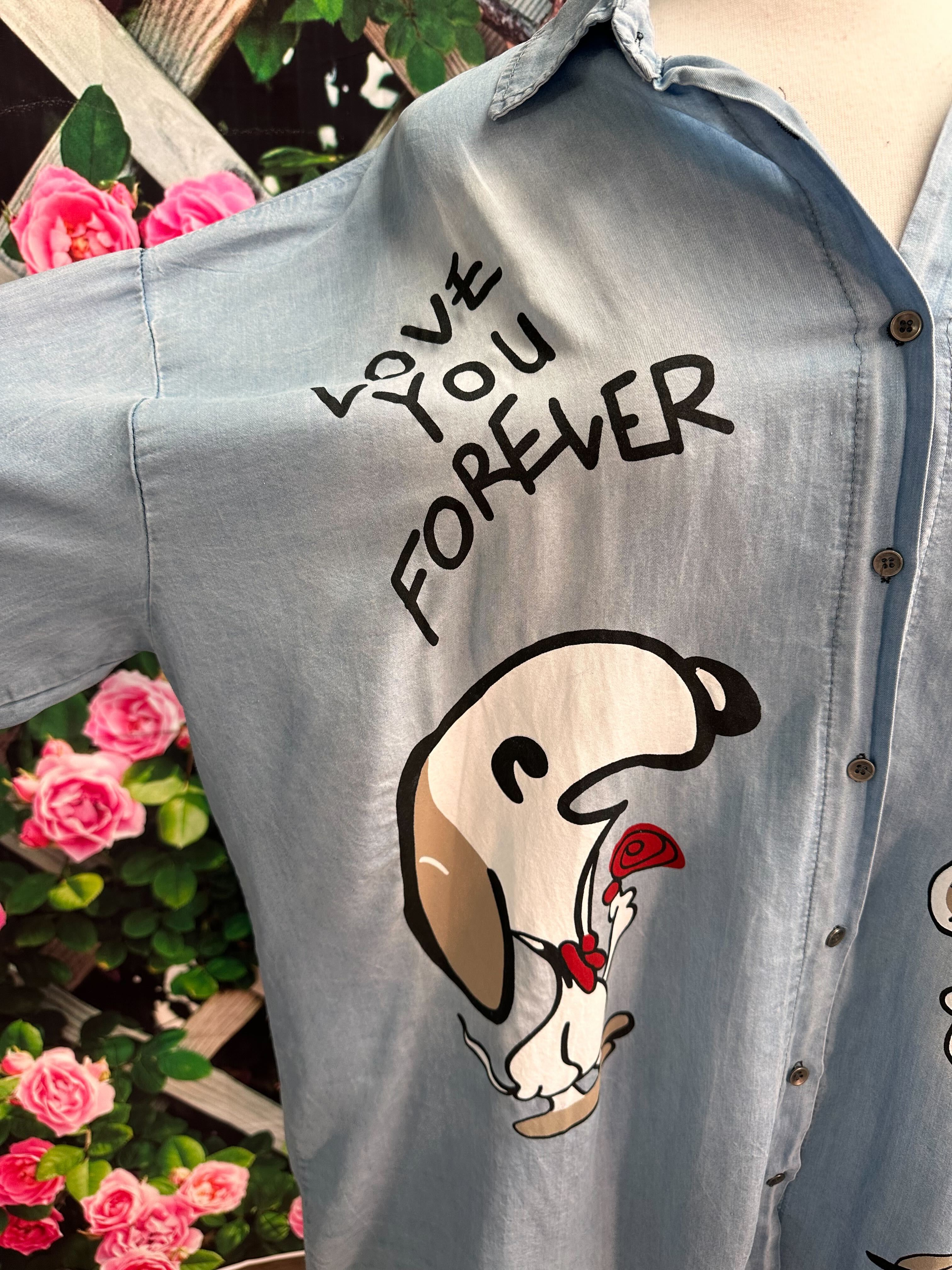 Nouveauté chemise Snoopy printemps/été 2024-BOUTIQUE SYLBELLE