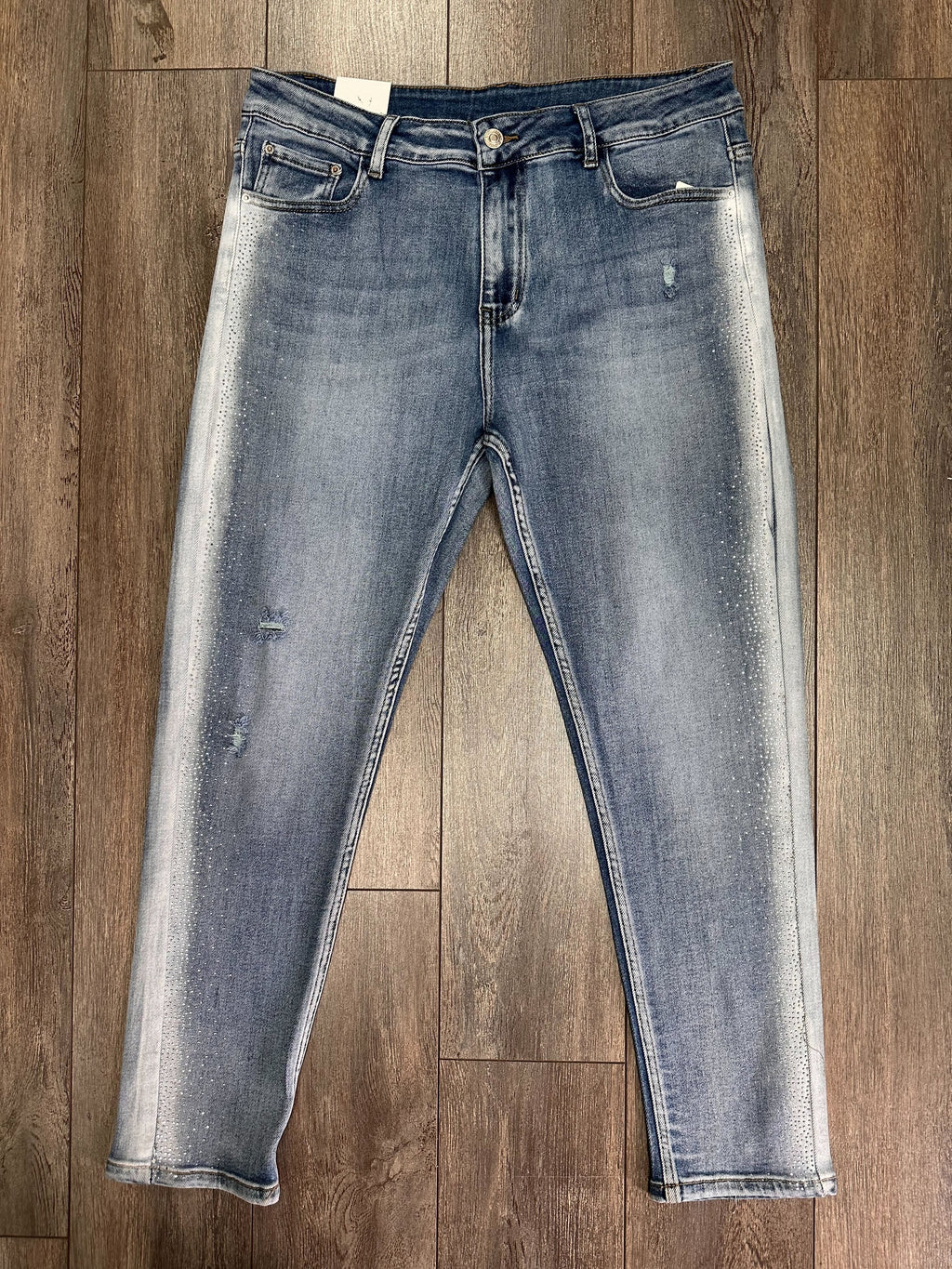 Nouveauté jeans avec brillants printemps/été 2024-BOUTIQUE SYLBELLE