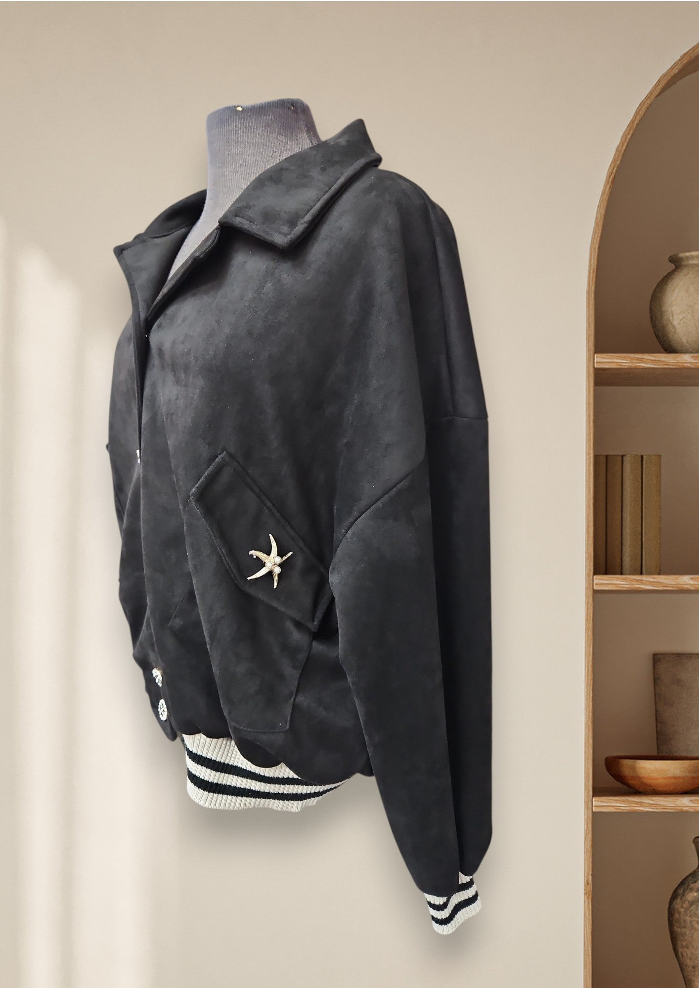 Manteau/veste en suède