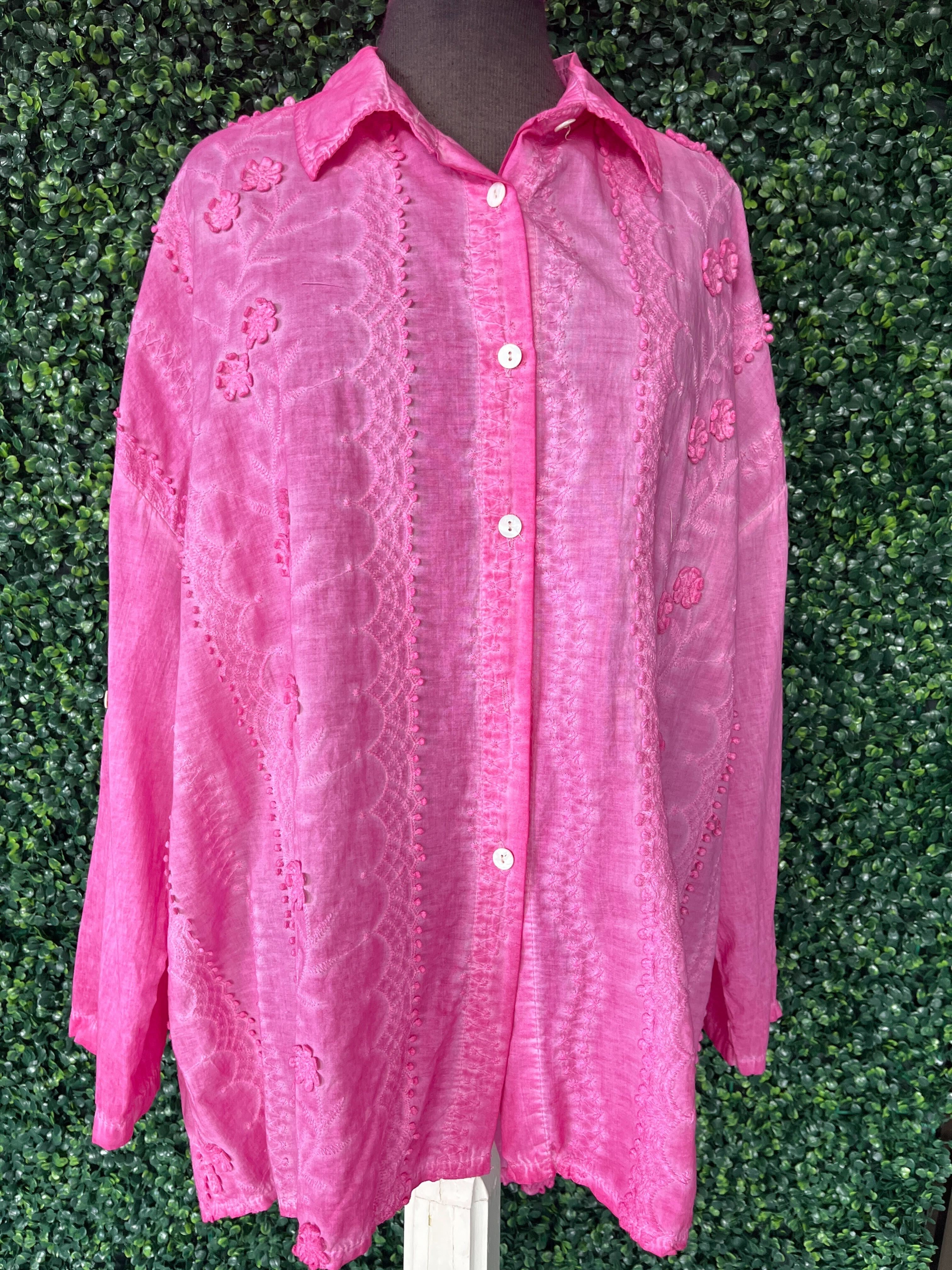 Chemise motif de fleurs