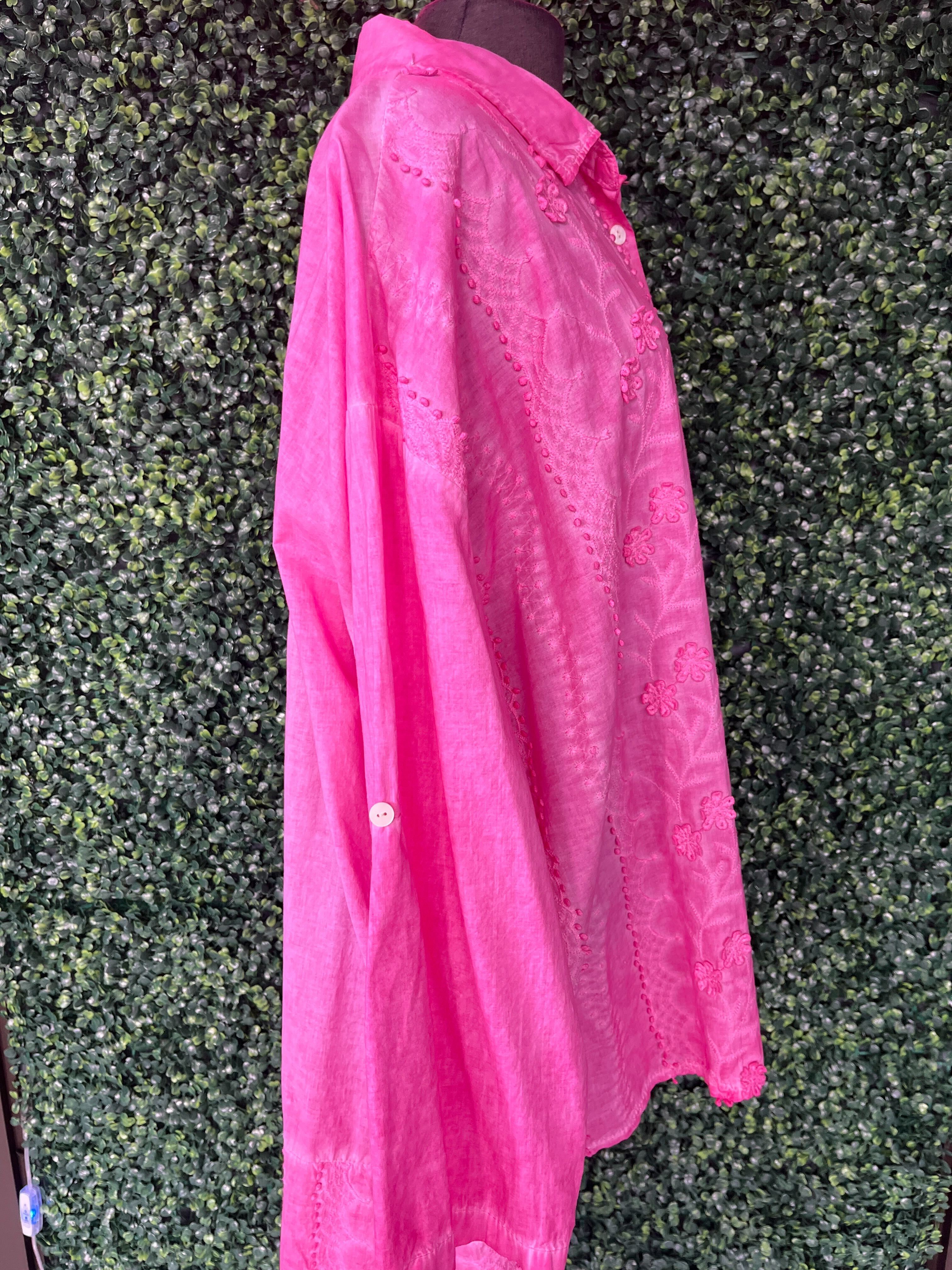 Chemise motif de fleurs