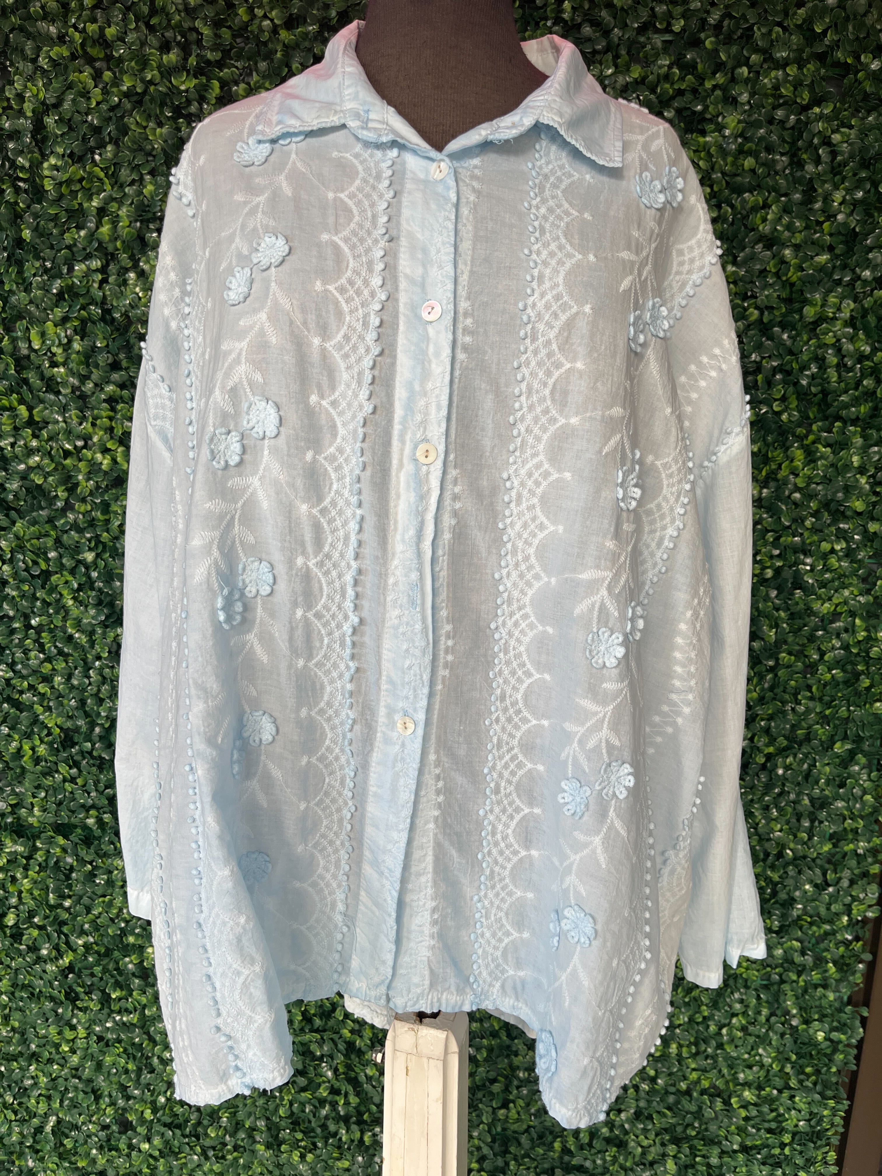 Chemise motif de fleurs