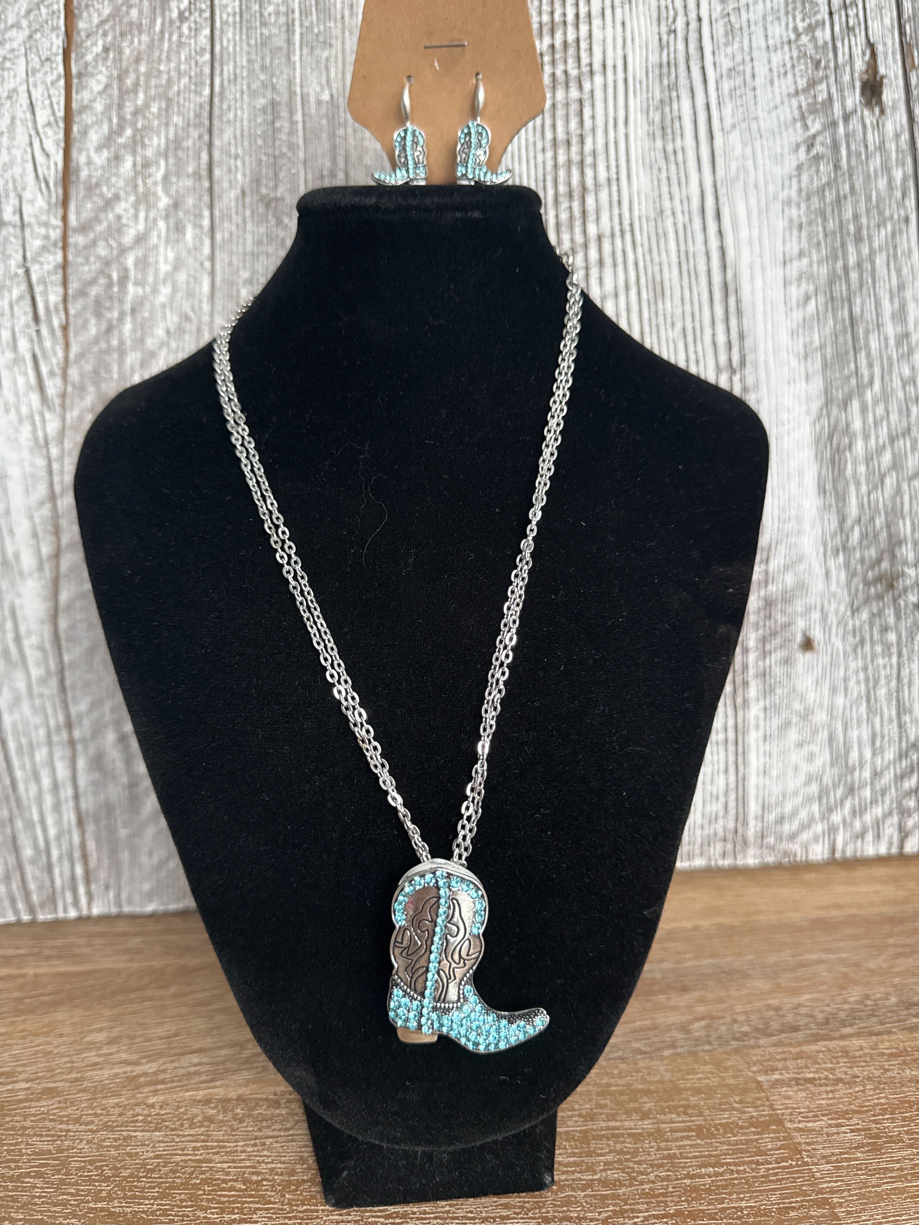 Collier  et Boucle D oreille Amateur Country