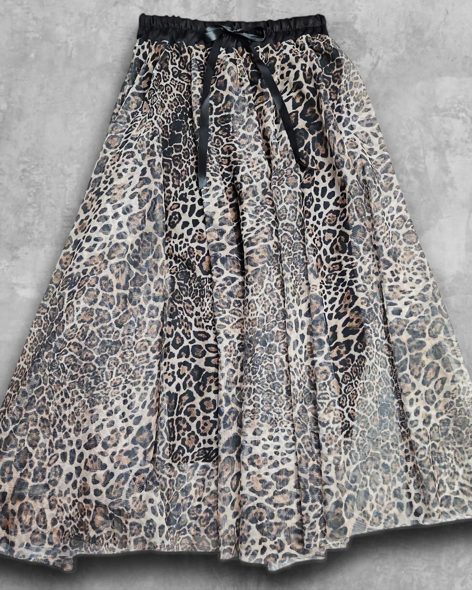 Jupe en tule léopard