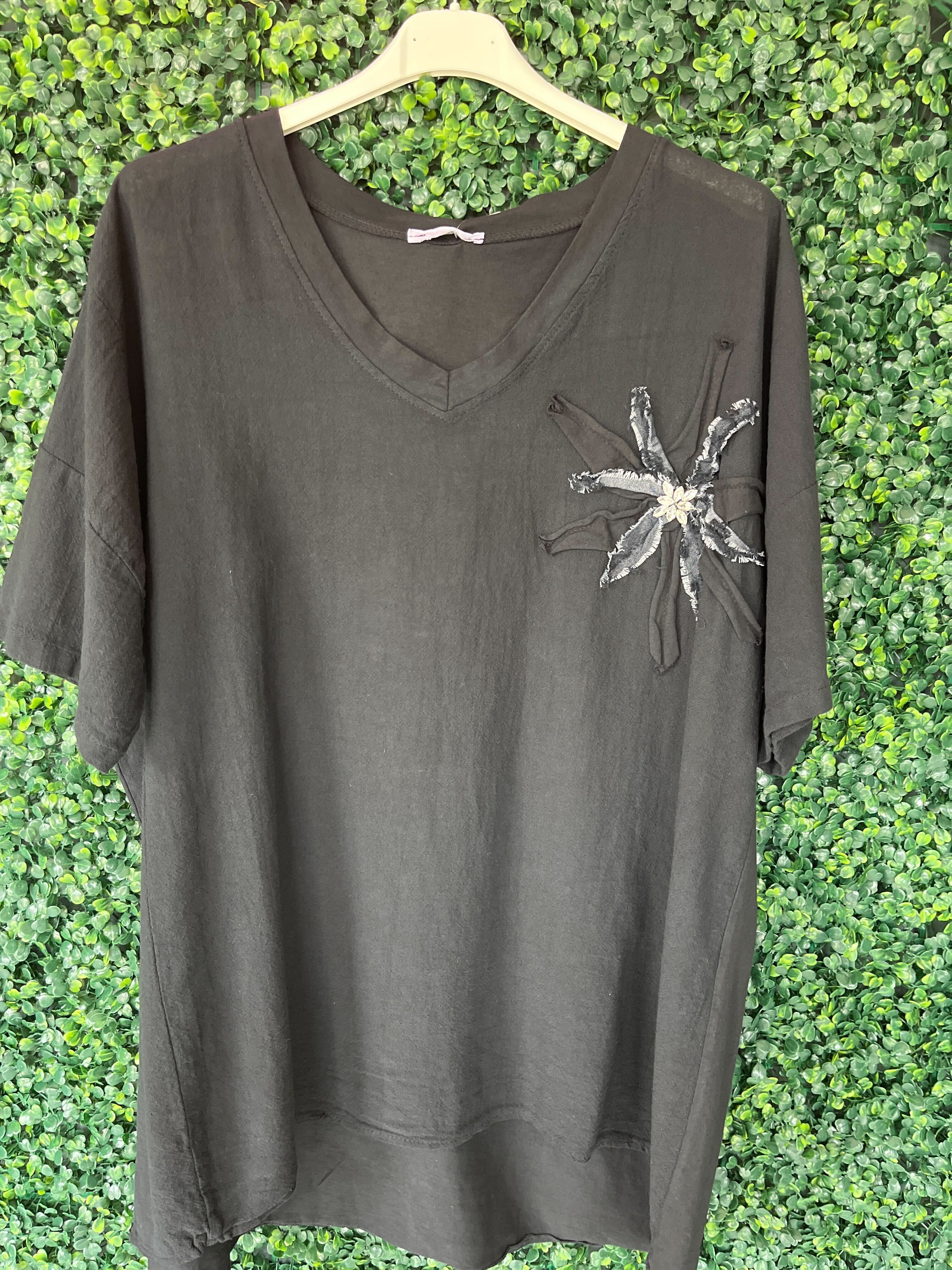 T-shirt encolure en v