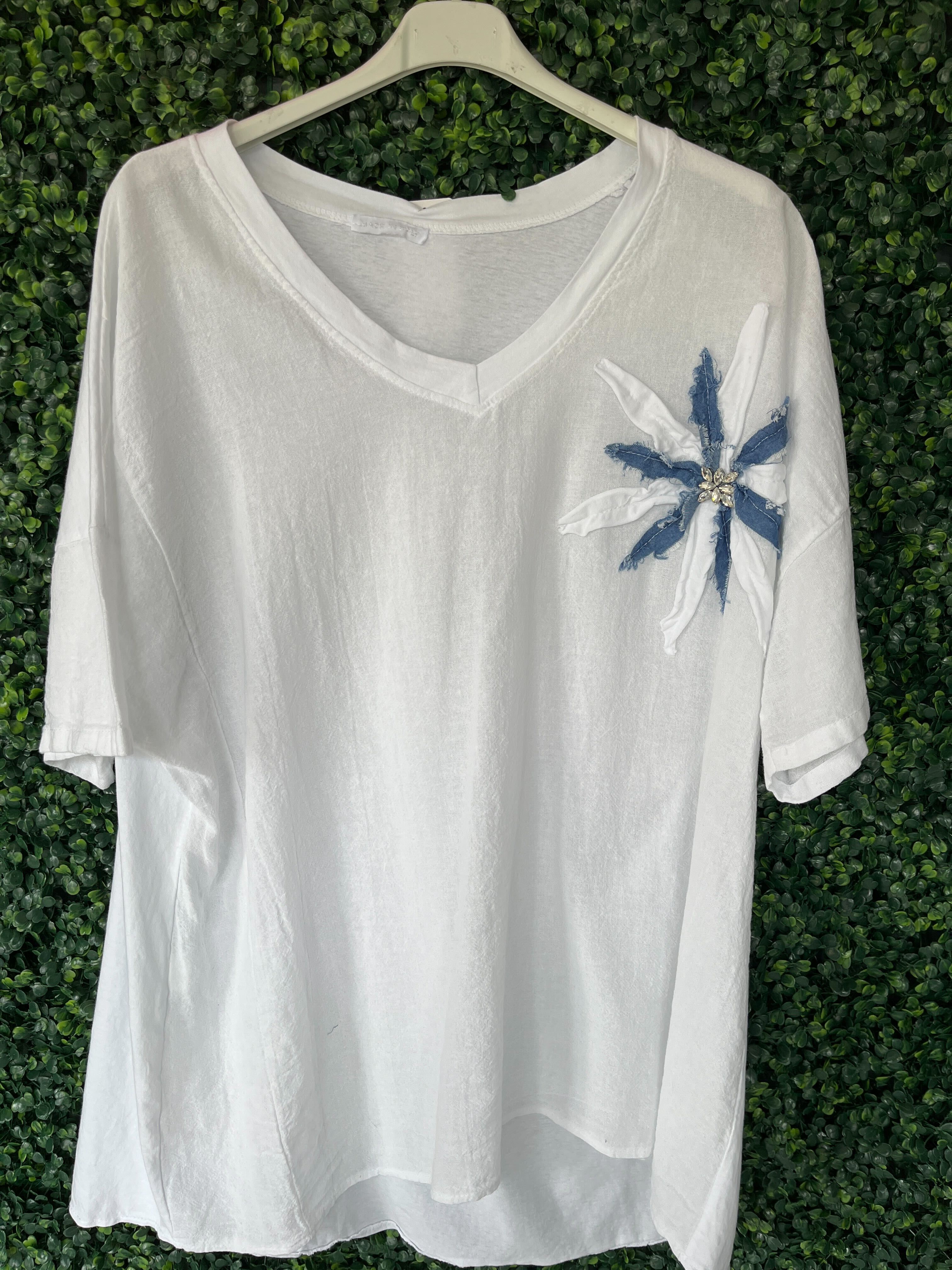 T-shirt encolure en v