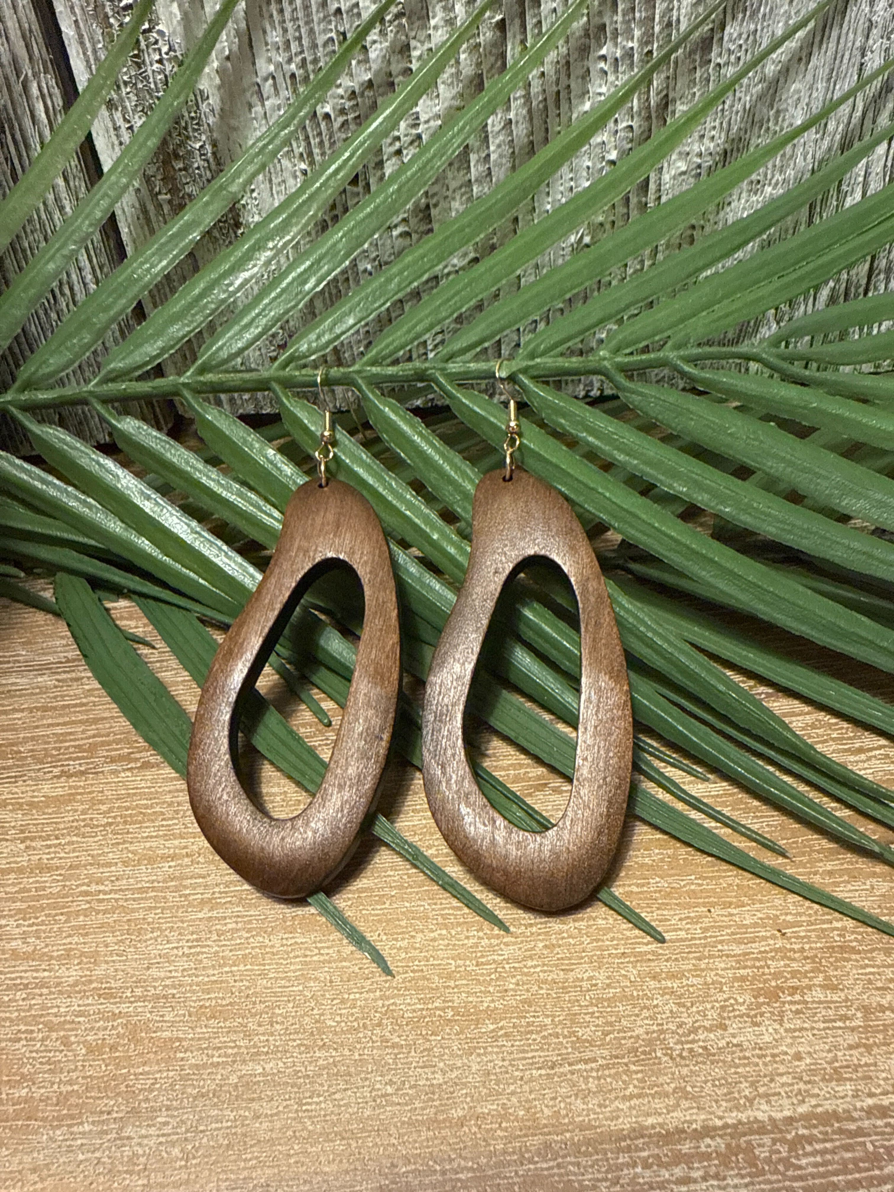 Boucle d'oreille bois Exo