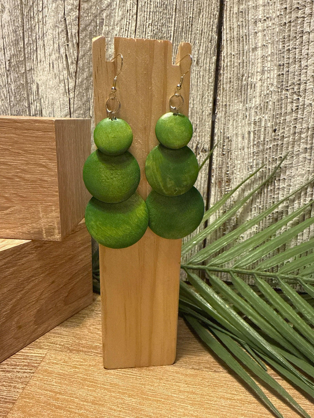 Boucle d'oreille en bois