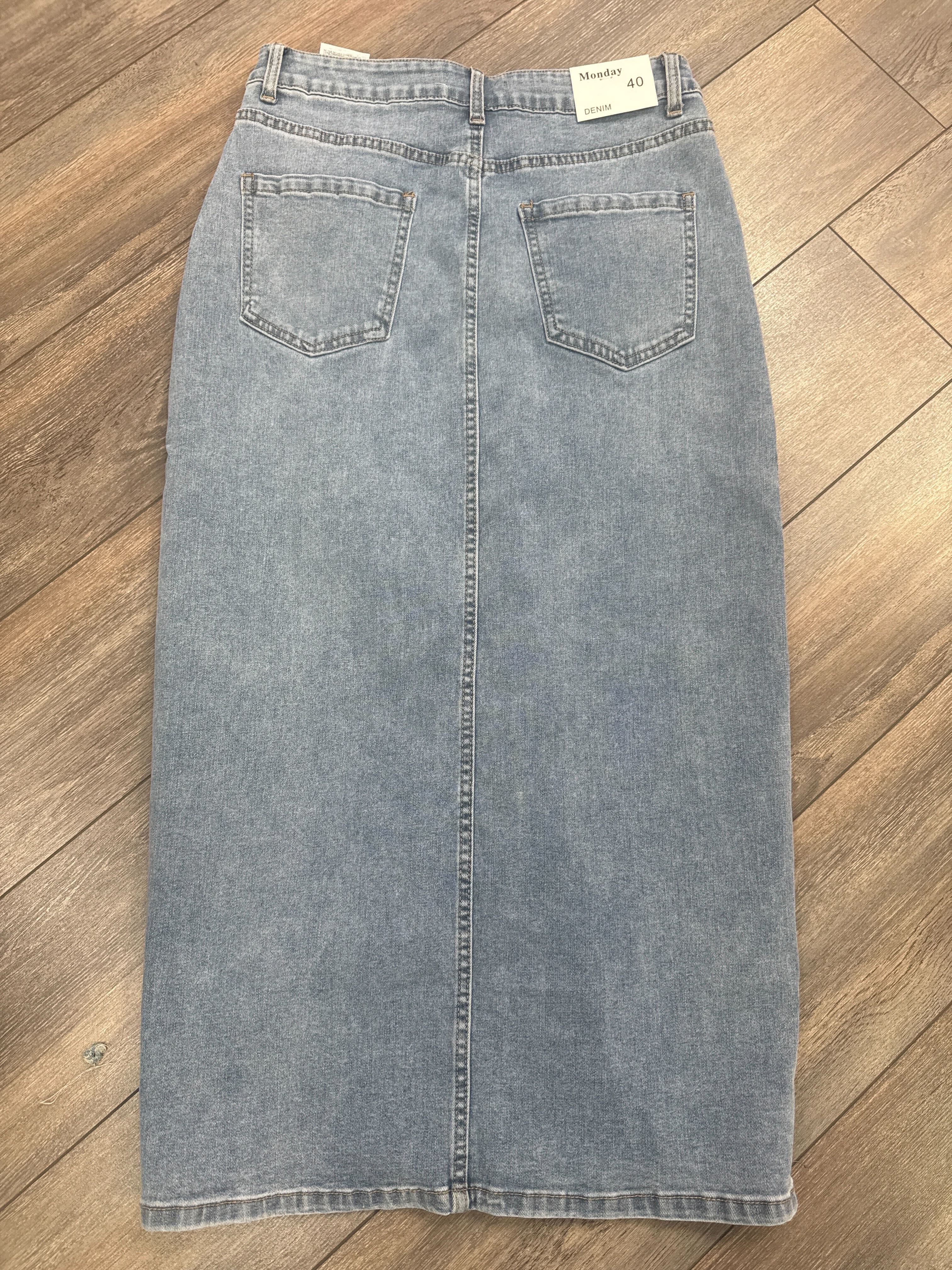 Jupe en jeans mi-longue