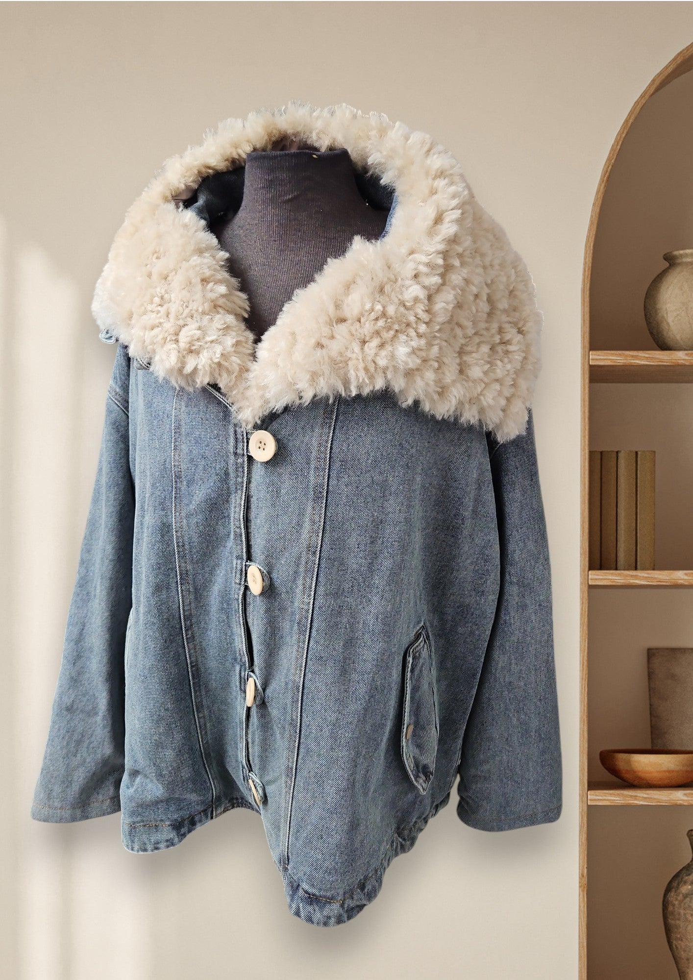 Manteau Jeans / Fausse Fourrure