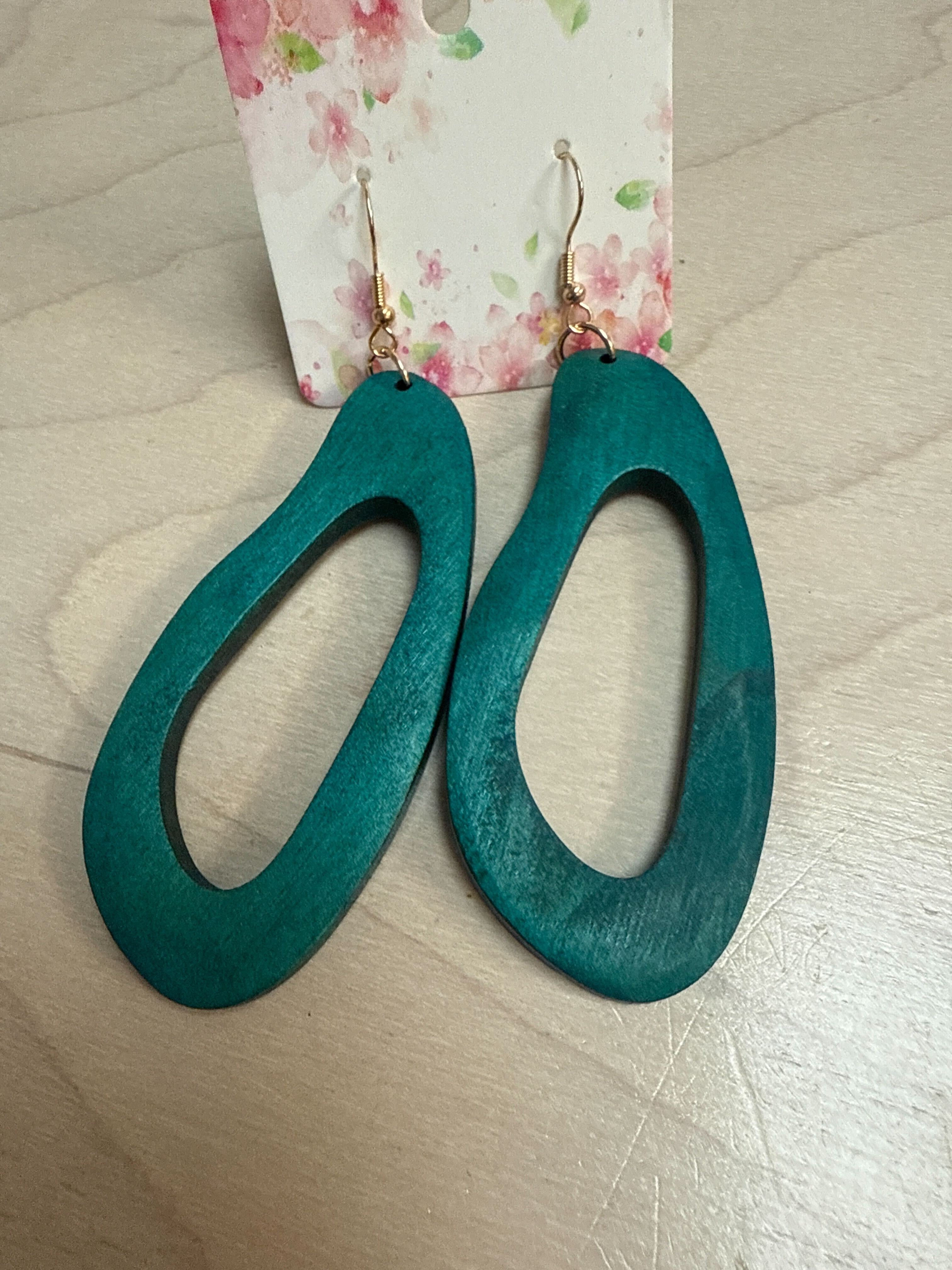 Boucle d'oreille bois Exo