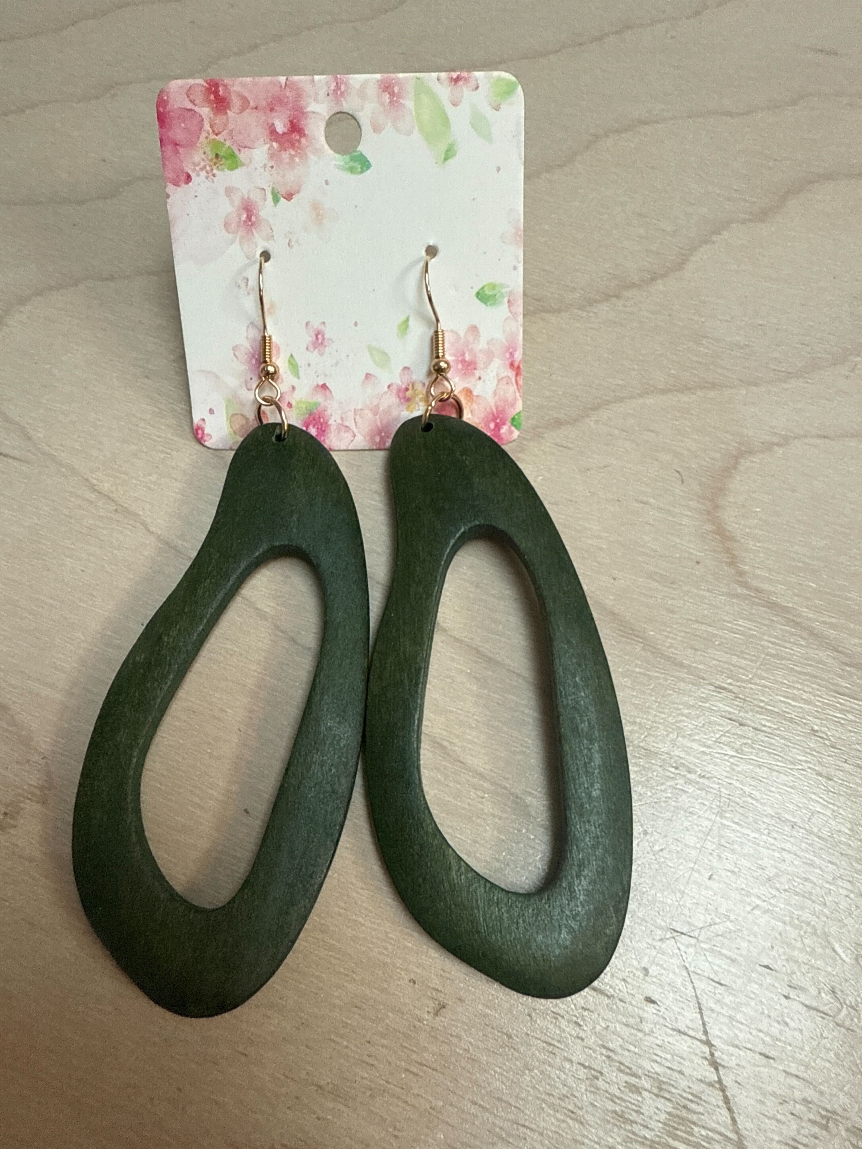 Boucle d'oreille bois Exo