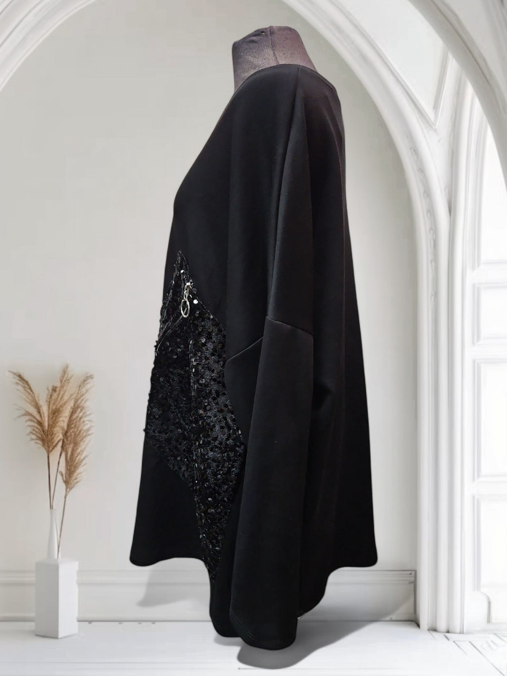 Chandail avec poche brillante et zipper