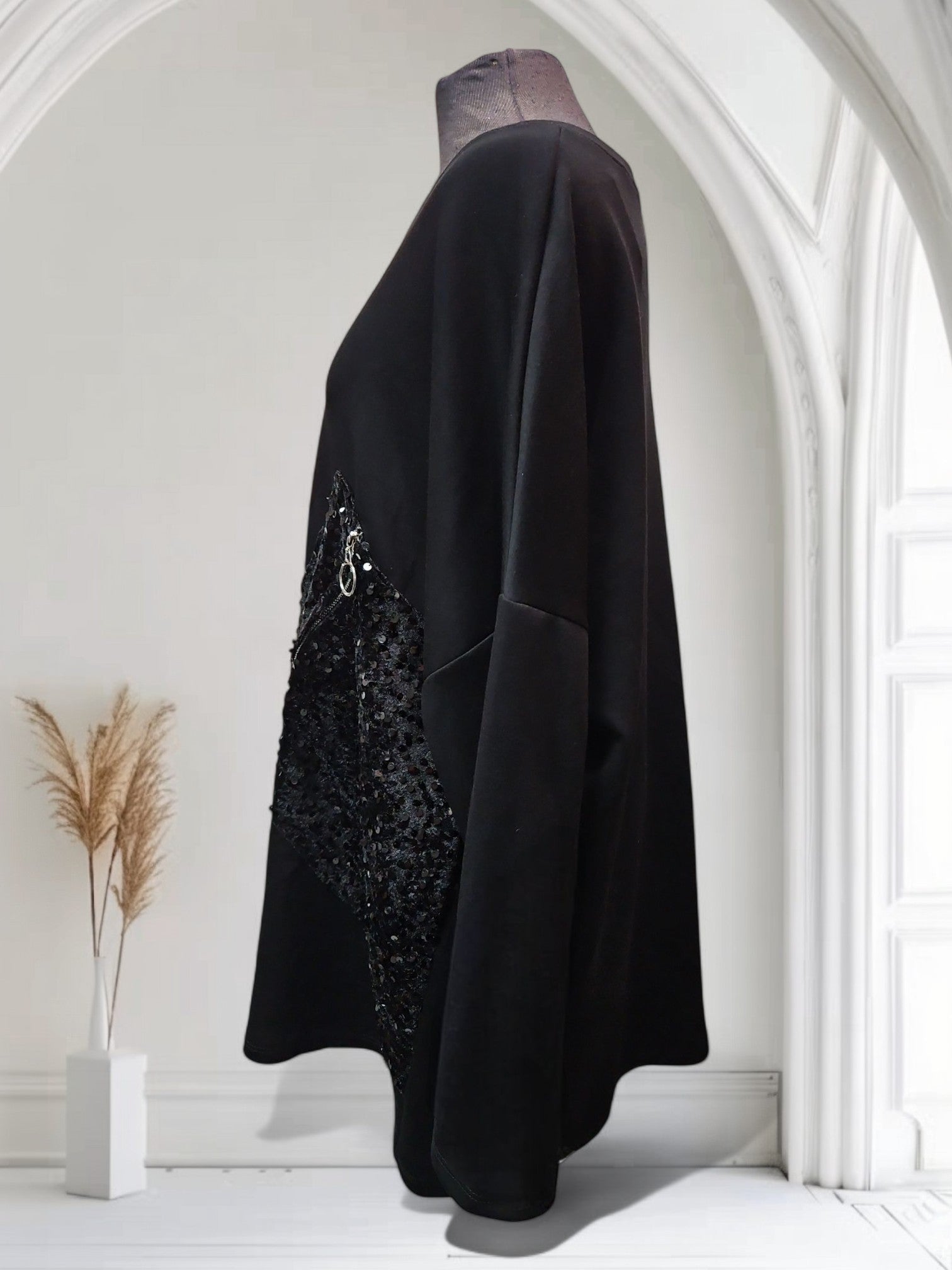 Chandail avec poche brillante et zipper