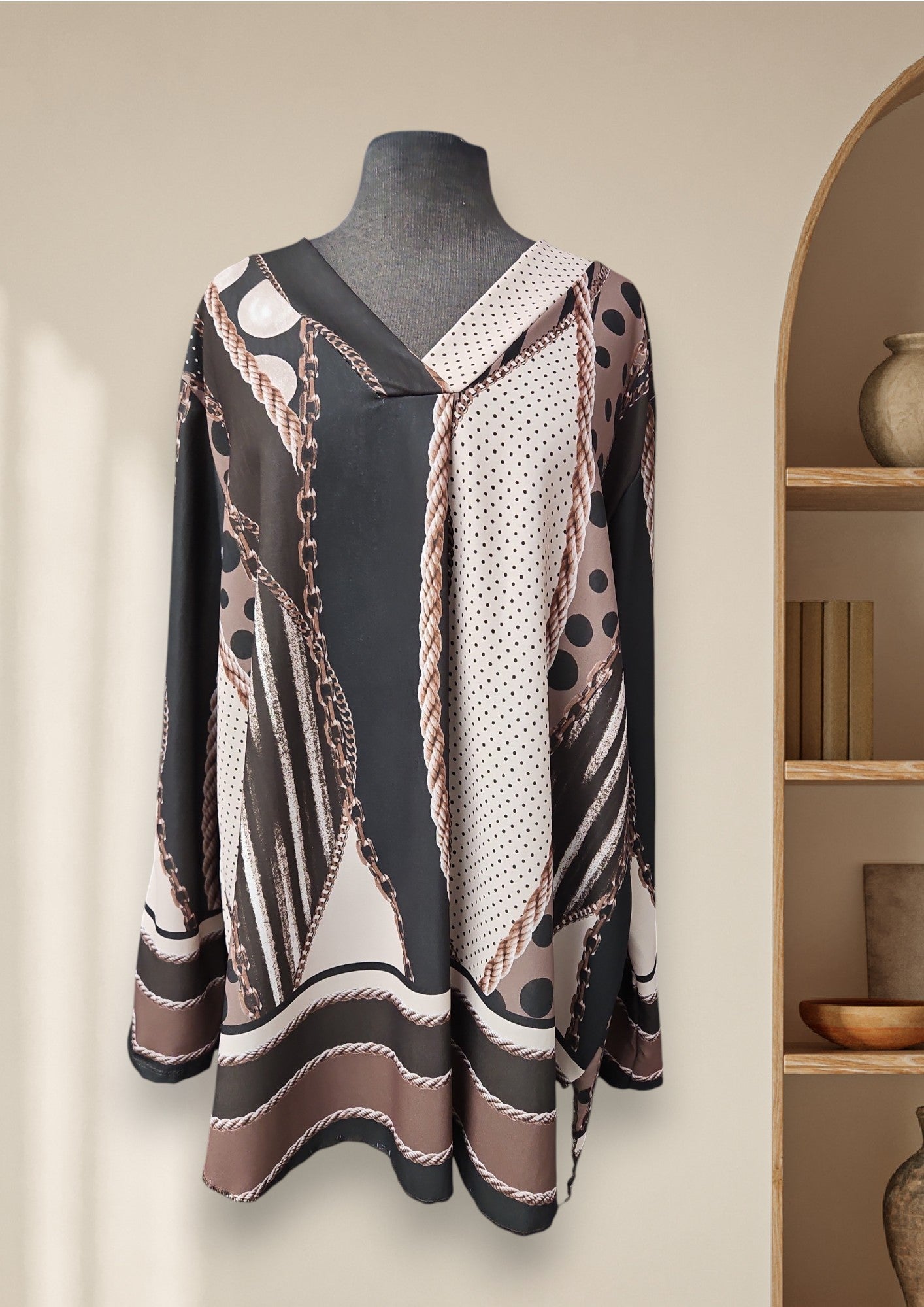 Chandail/tunique à motif de cordes et chaînes