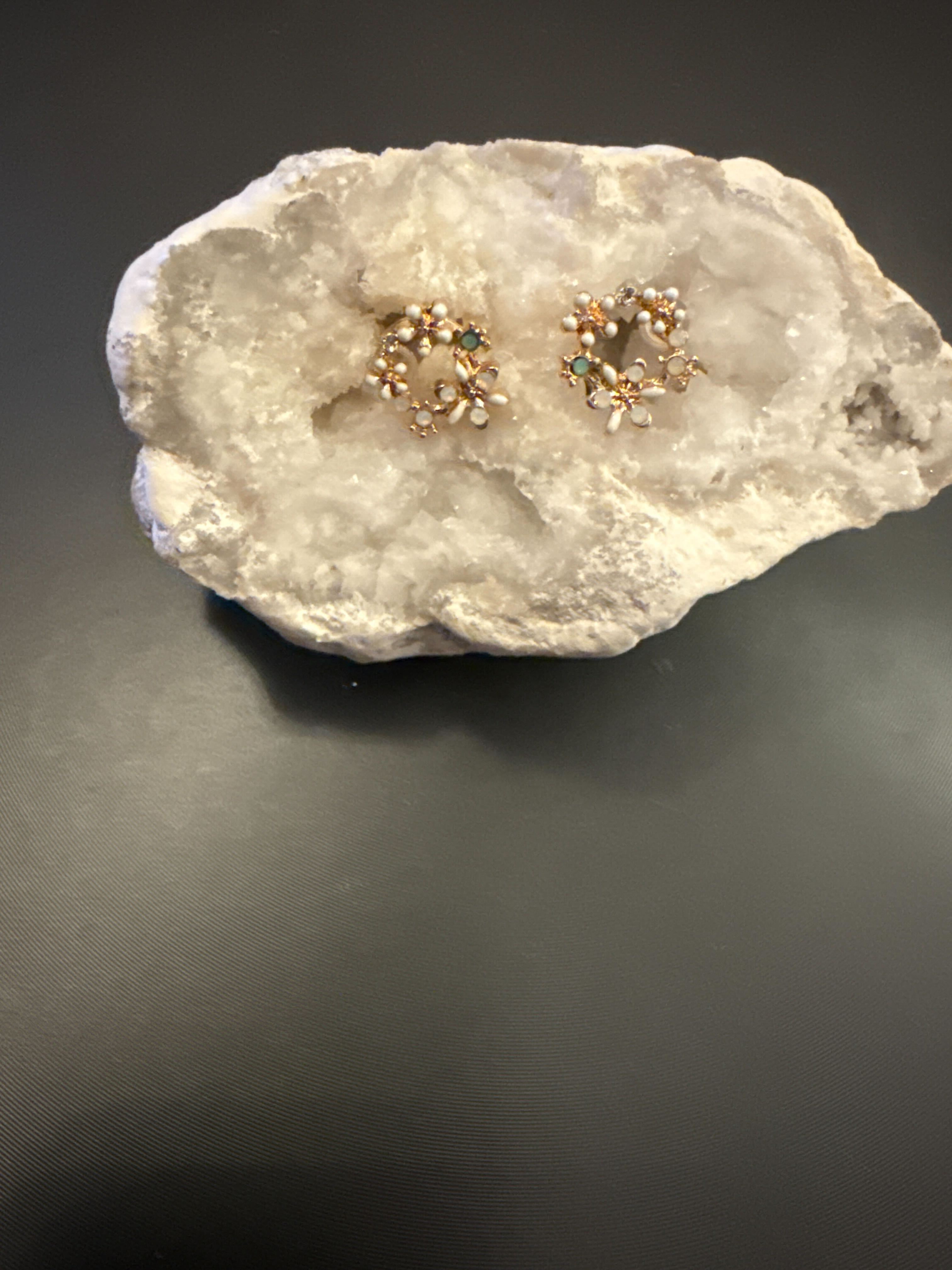 Boucle d'oreille fleurs