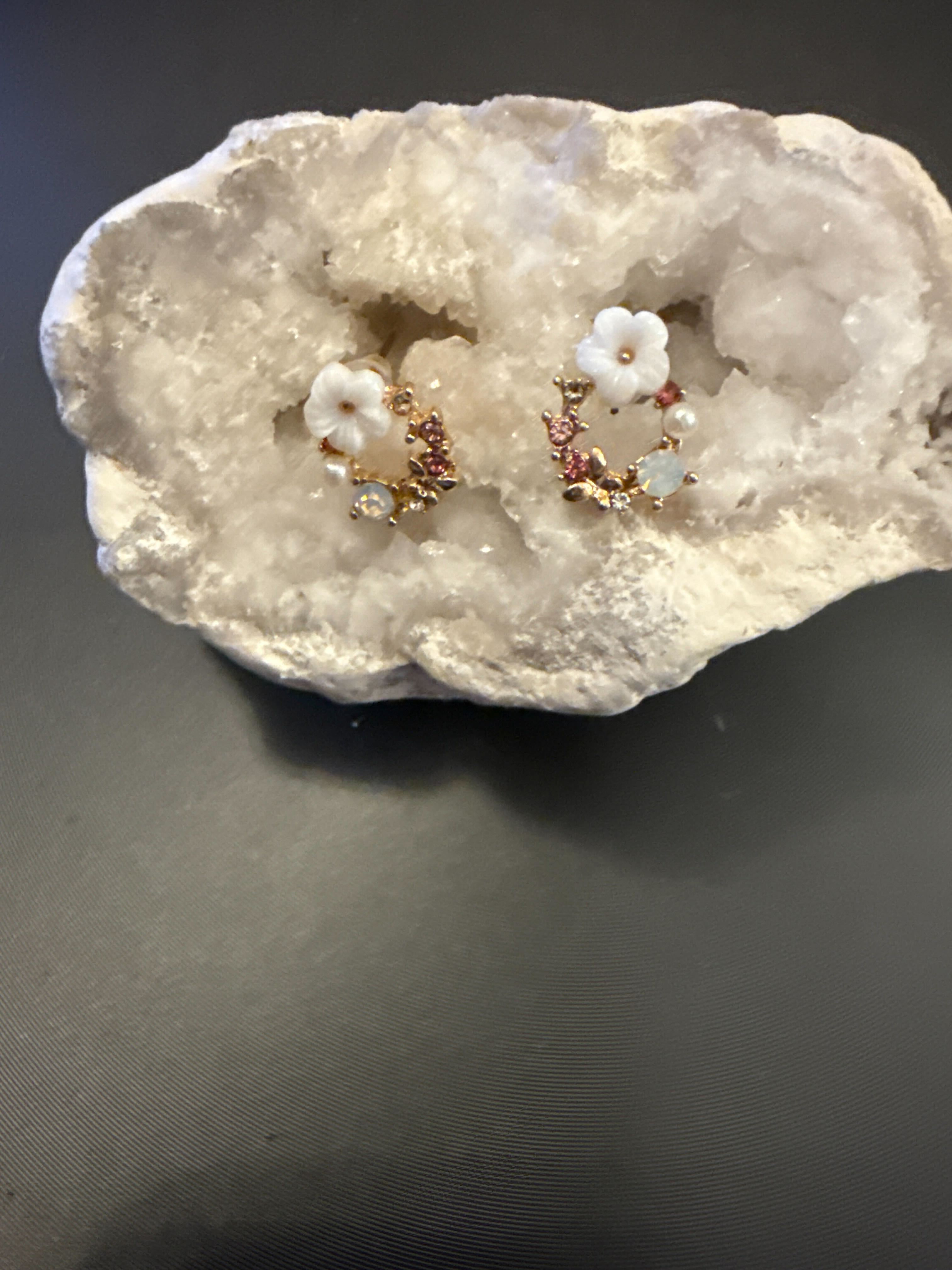 Boucle d'oreille fleurs