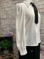 Nouveauté chemise avec cravate automne/hiver 2024-2025- BOUTIQUE SYLBELLE