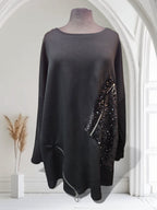 Chandail avec poche brillante et zipper