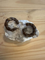 Boucle d'oreille anneaux (style croissant)