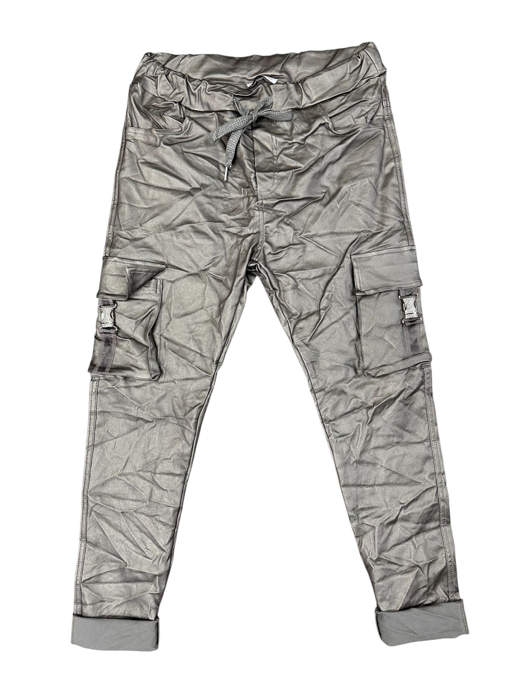 Pantalon de cuir style cargo