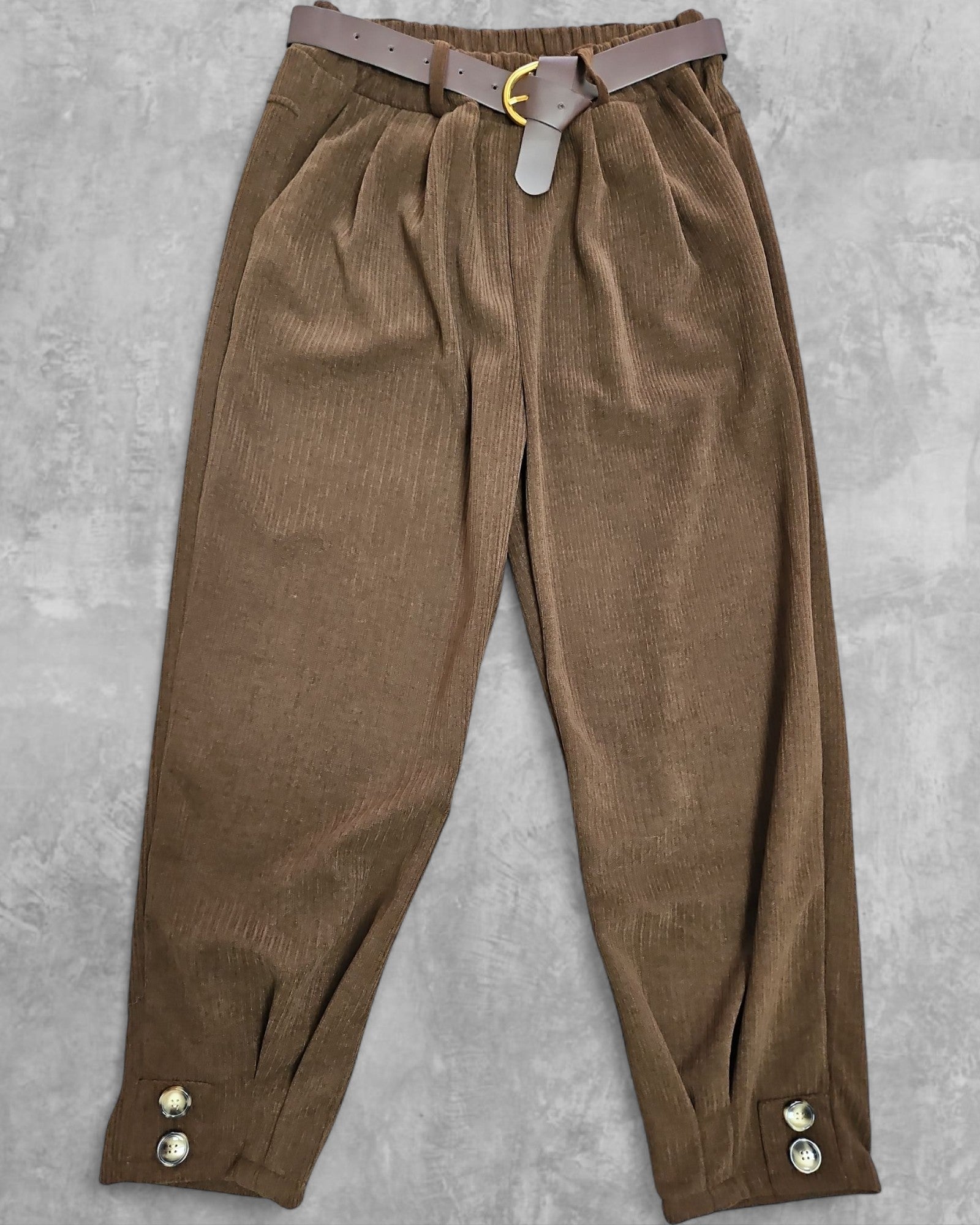 Pantalon (style corduroy) avec ceinture