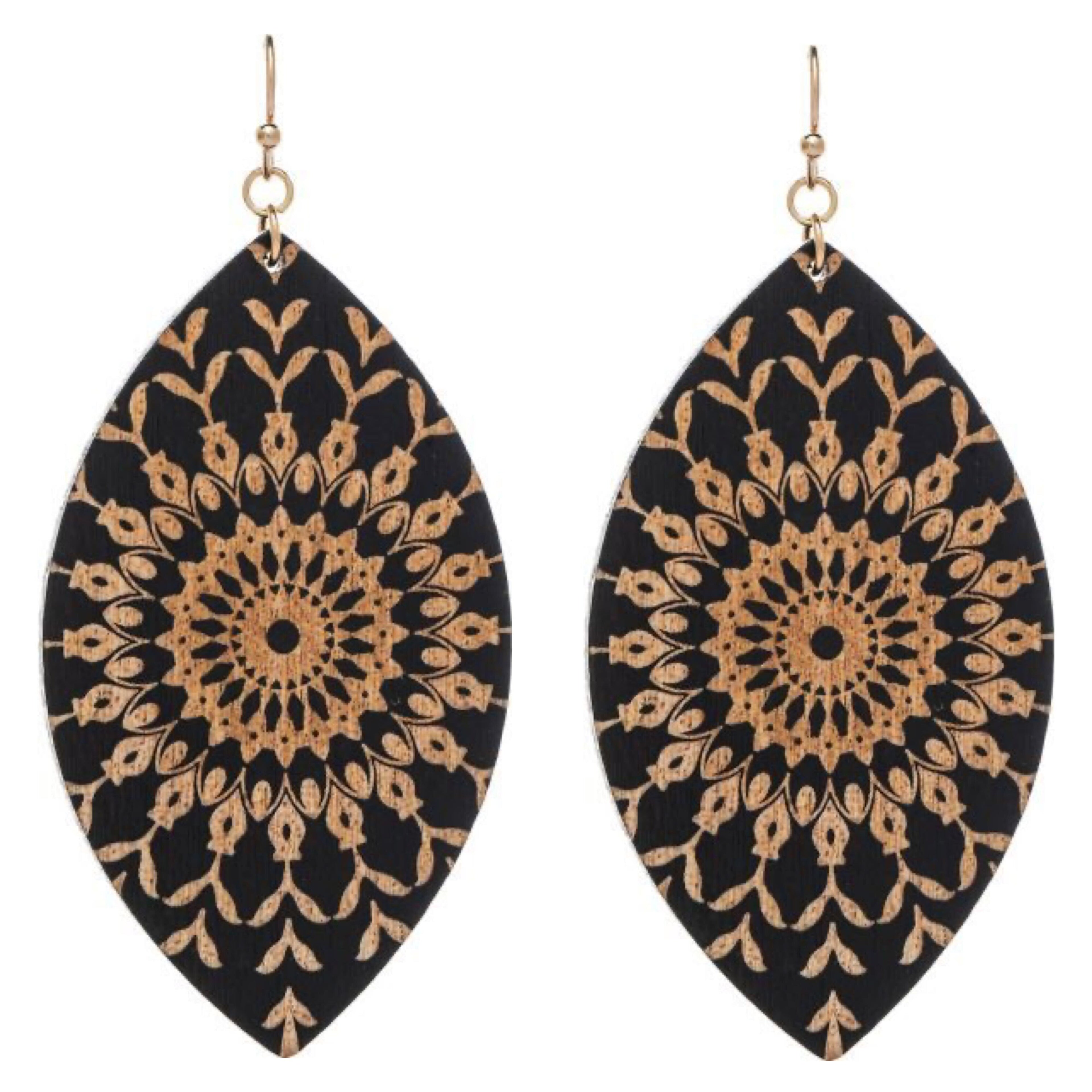 Boucle d'oreille en bois