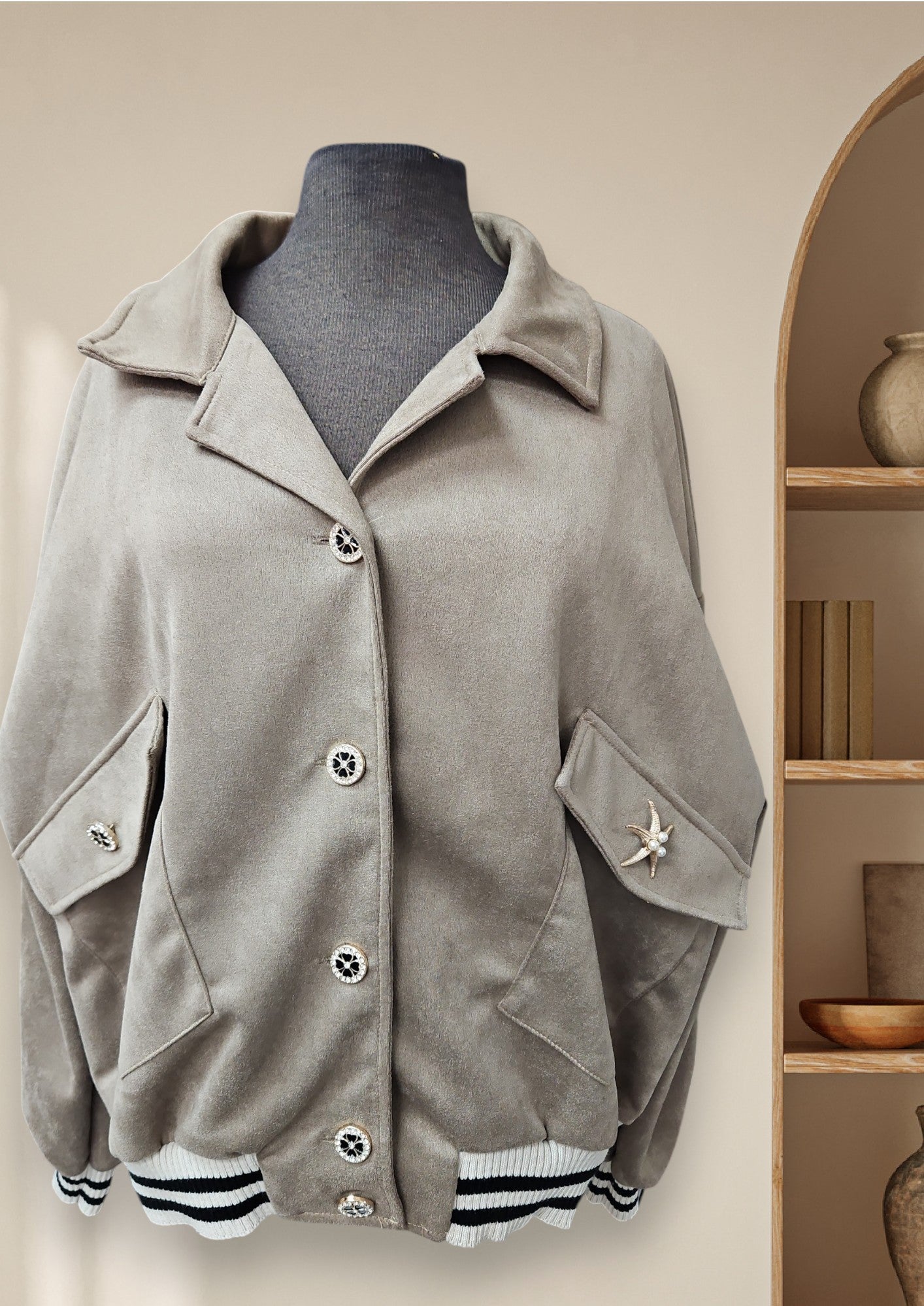 Manteau/veste en suède