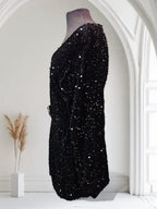 Robe à paillettes avec ceinture