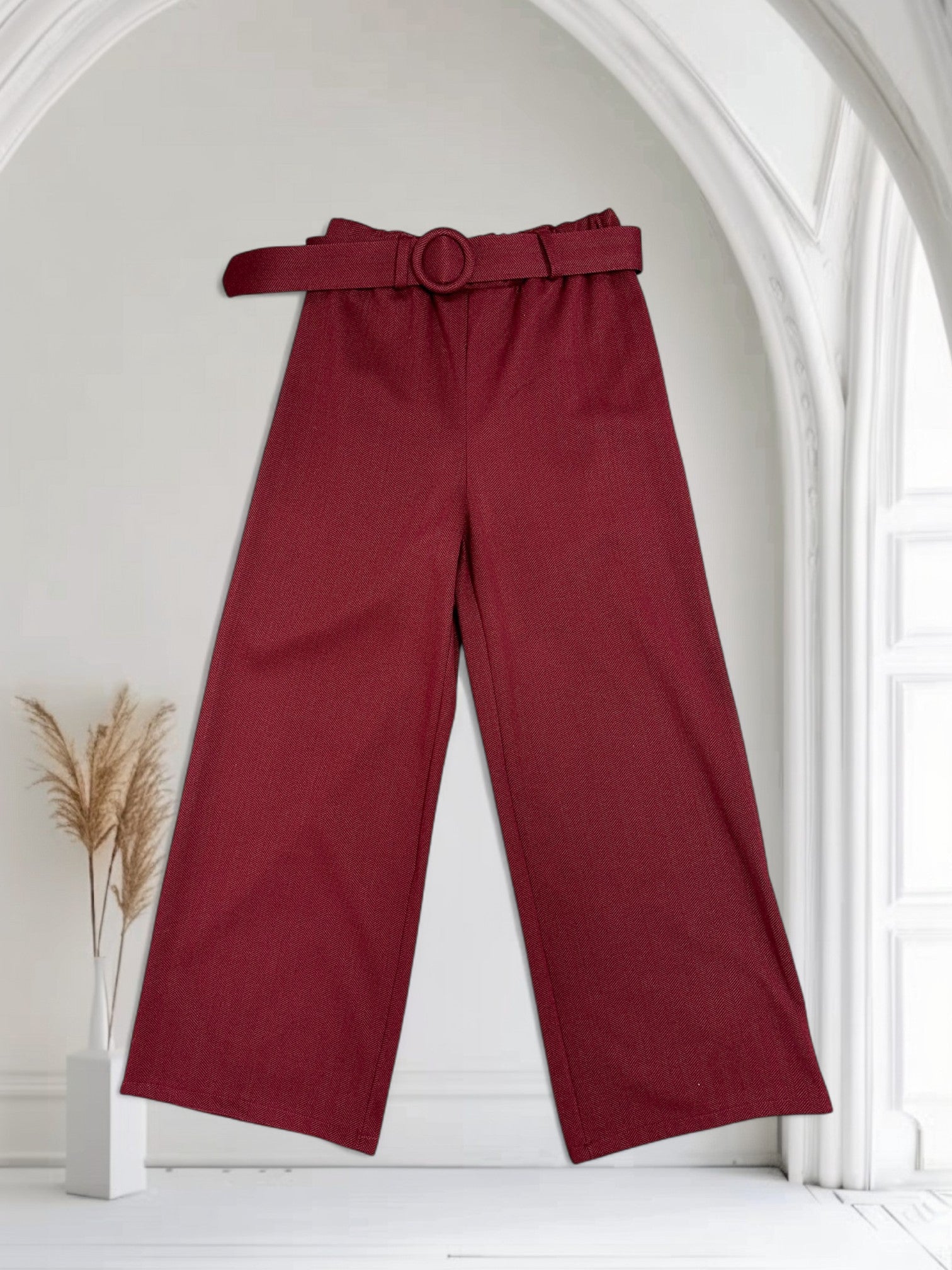 Pantalon évasé avec ceinture