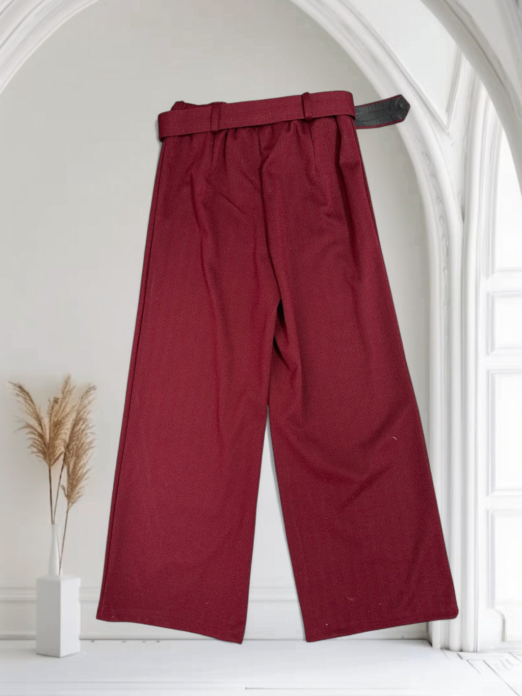 Pantalon évasé avec ceinture