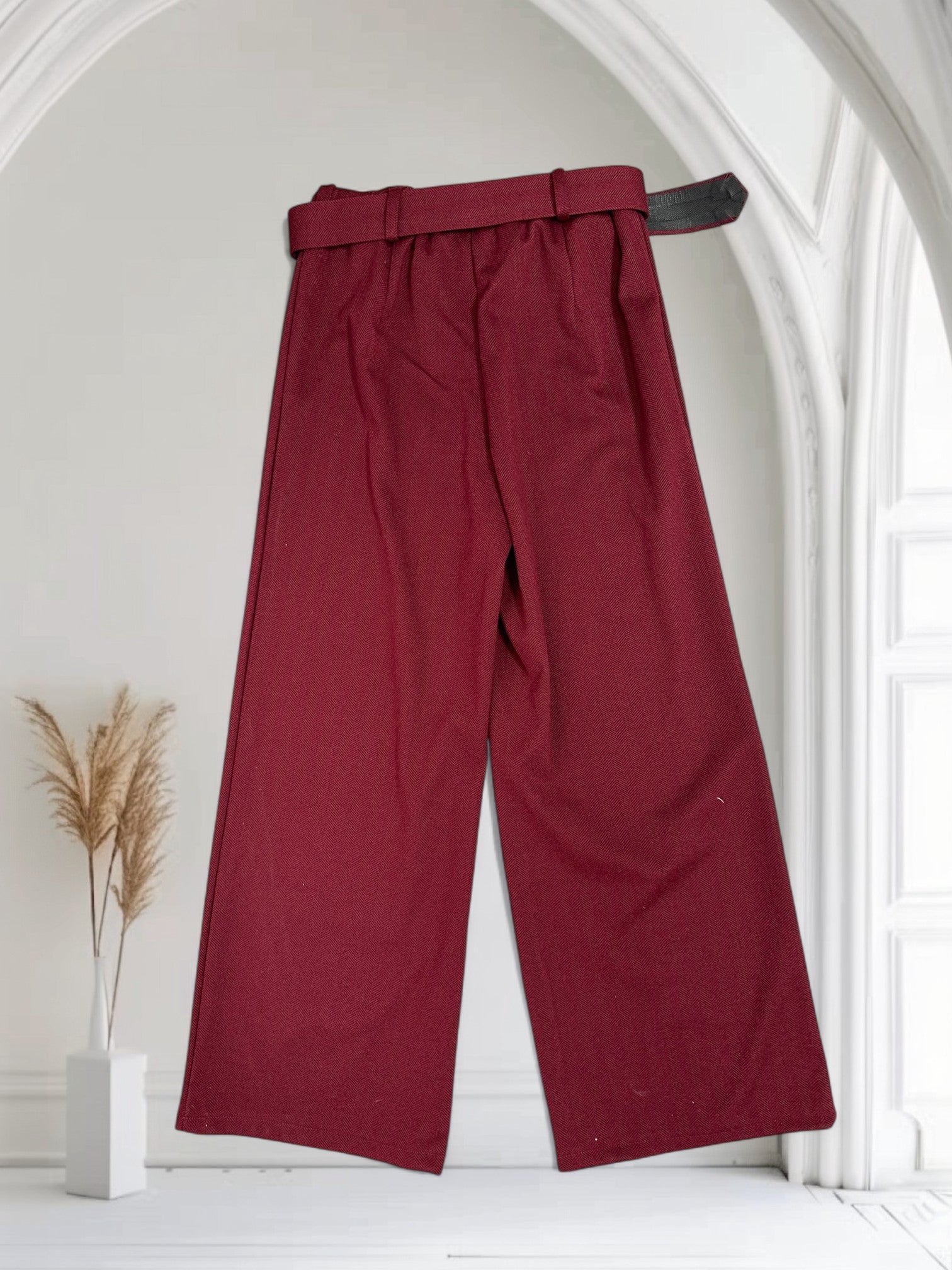 Pantalon évasé avec ceinture