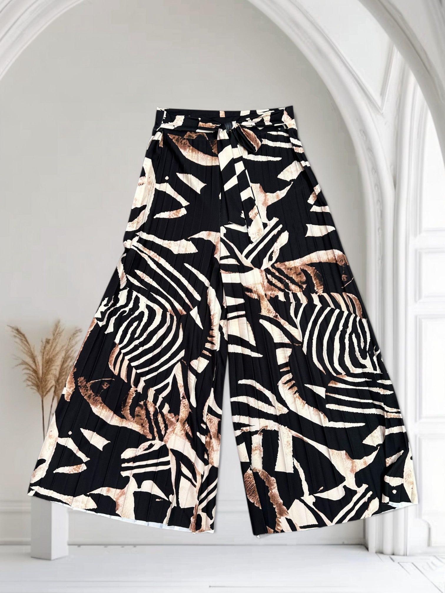 Pantalon évasé à motif