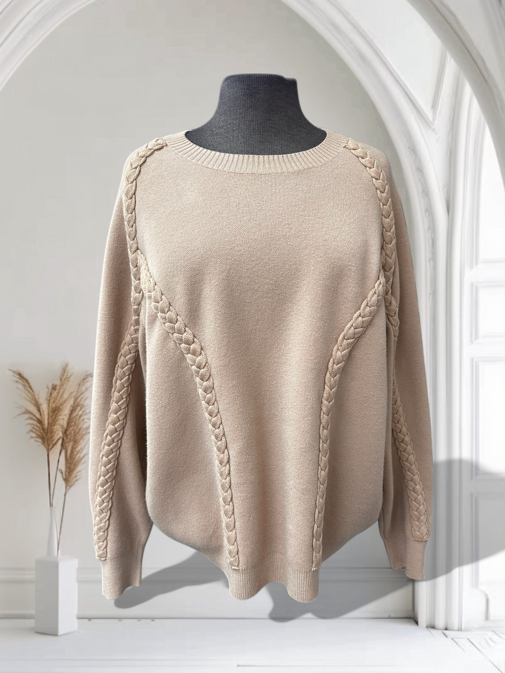 Chandail avec bandes tressées