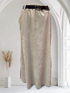 Jupe en velour avec ceinture