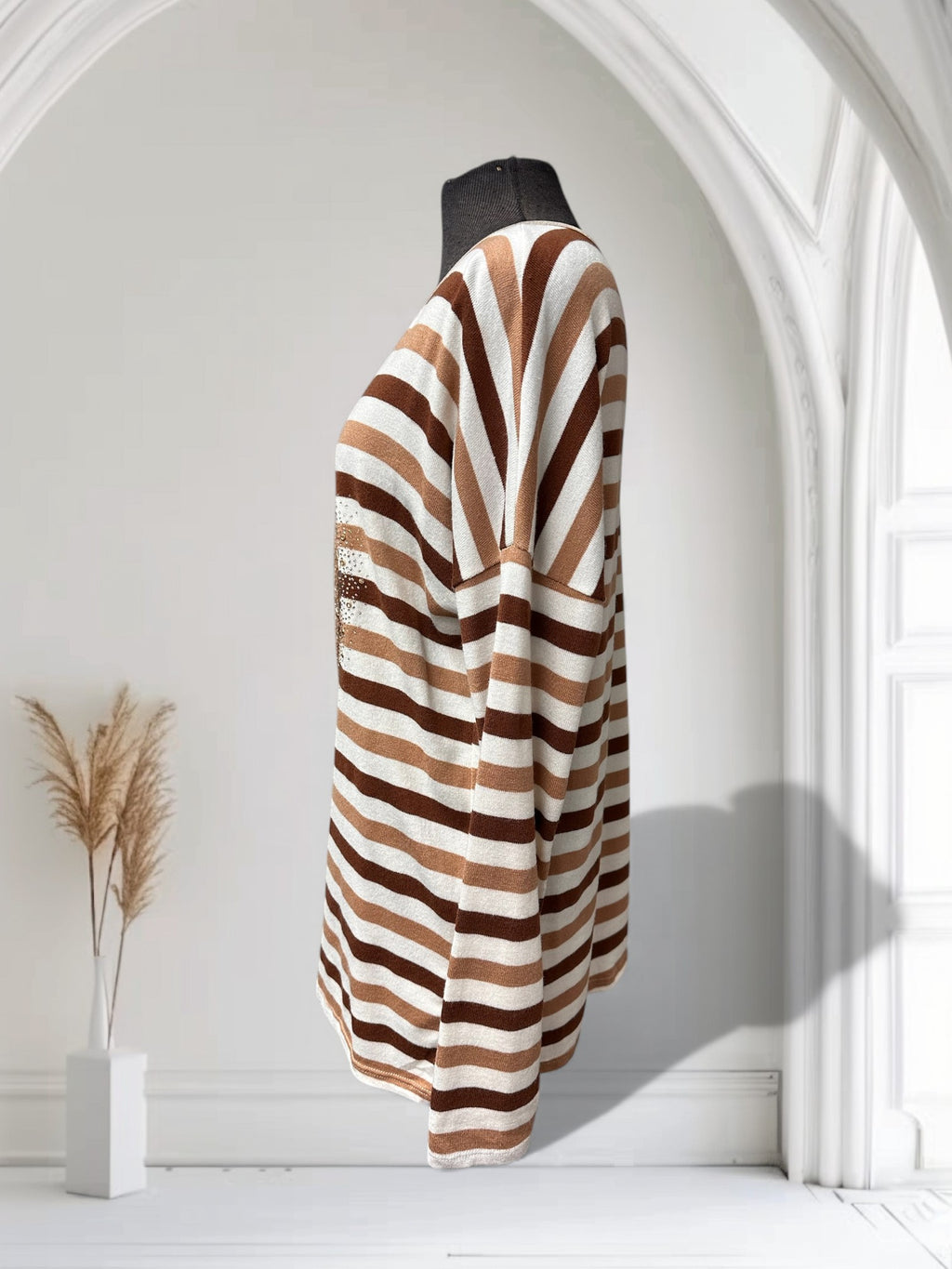 Chandail rayé avec coeur