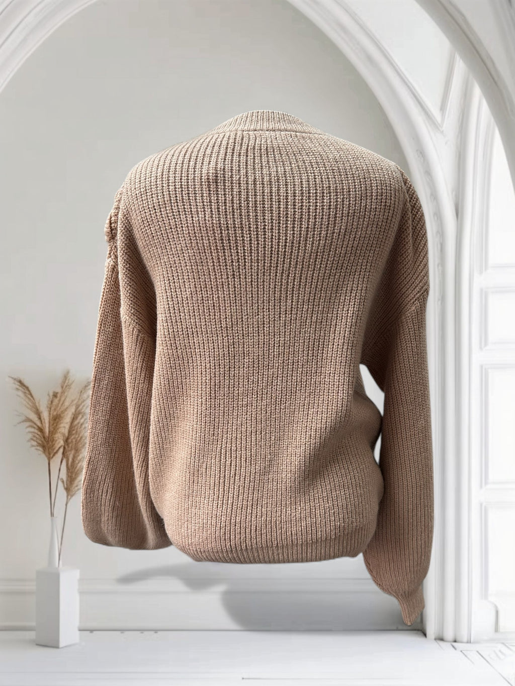 Chandail en laine avec fleurs 3D