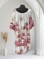 Robe à motif de feuillage