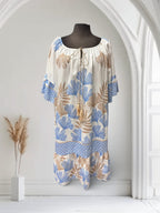 Robe à motif de feuillage