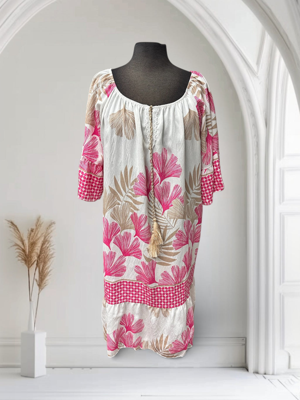 Robe à motif de feuillage