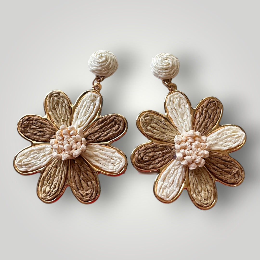 Boucle d'oreille fleurs