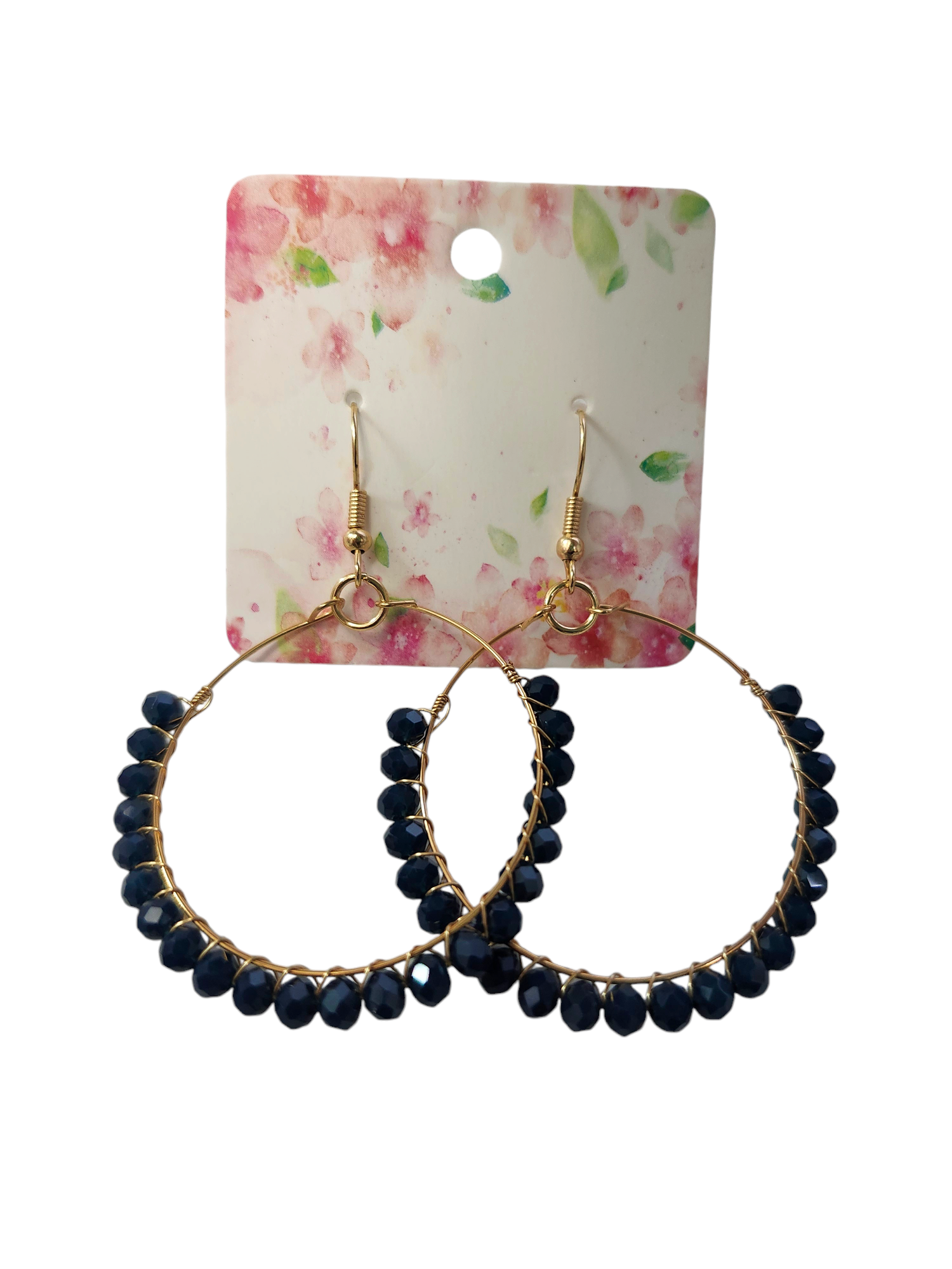 boucle d'oreille (anneaux avec billes)