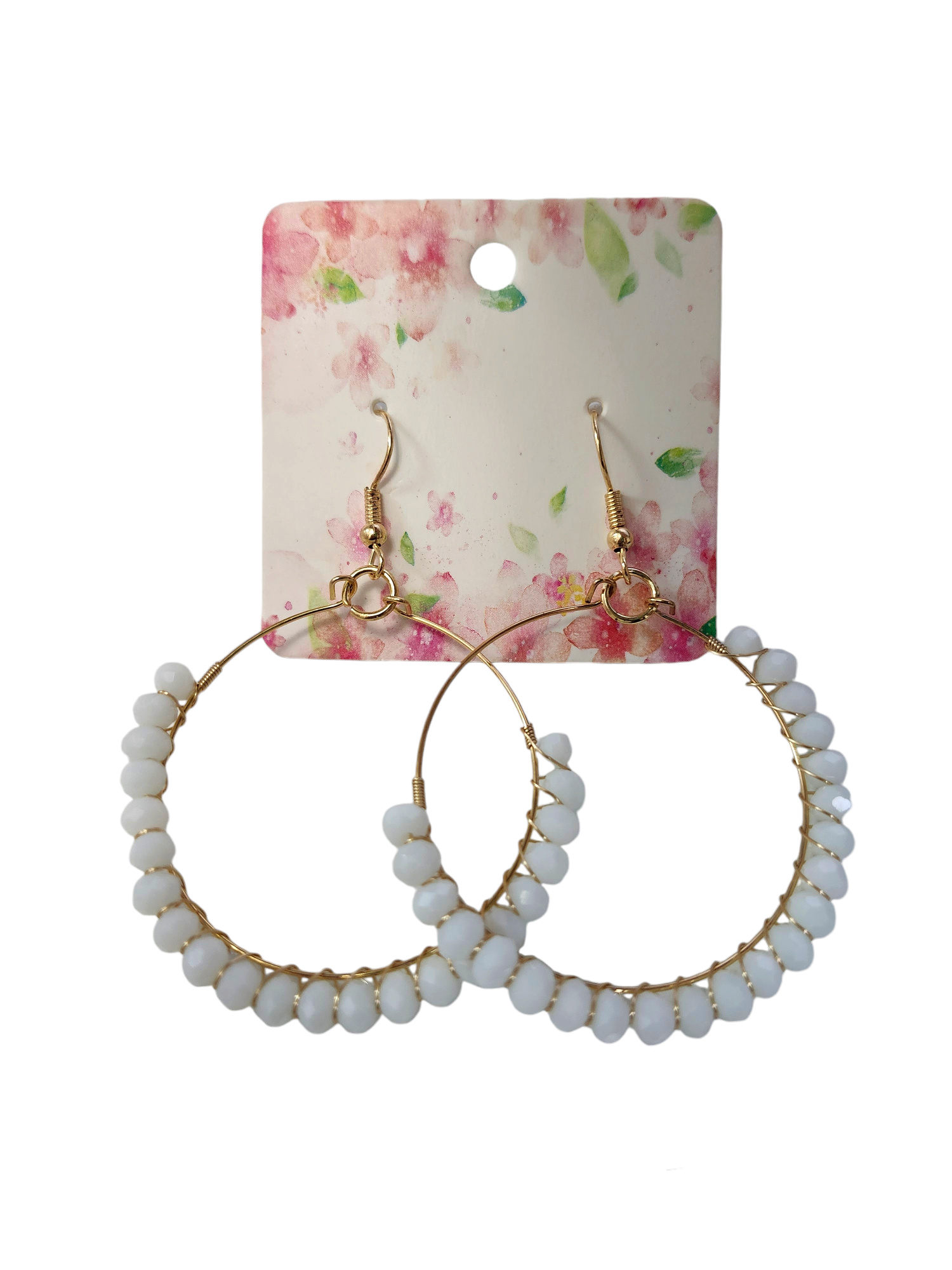 boucle d'oreille (anneaux avec billes)