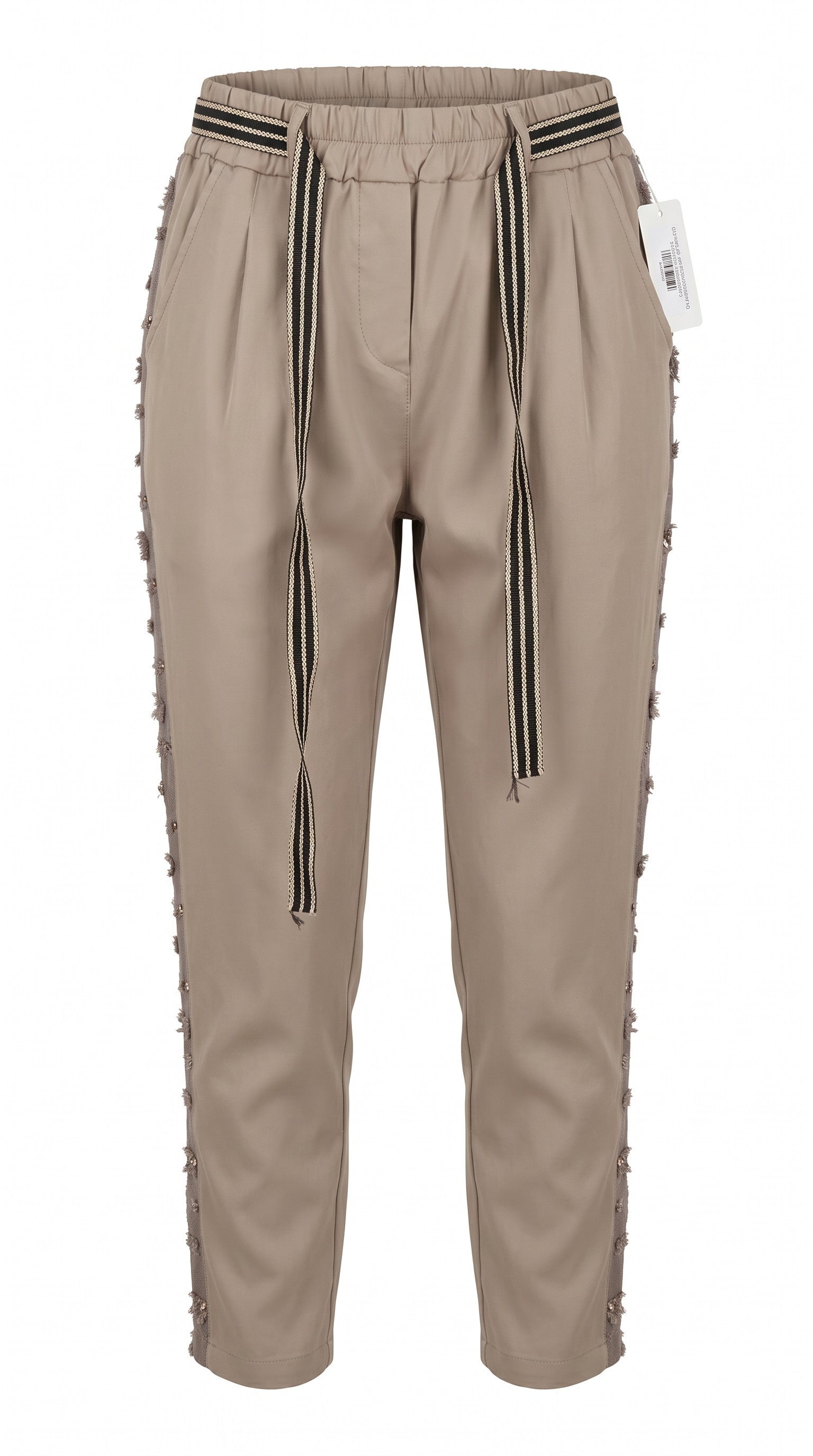 Pantalon Avec Délicat Design De Paillettes Sur Le Côté