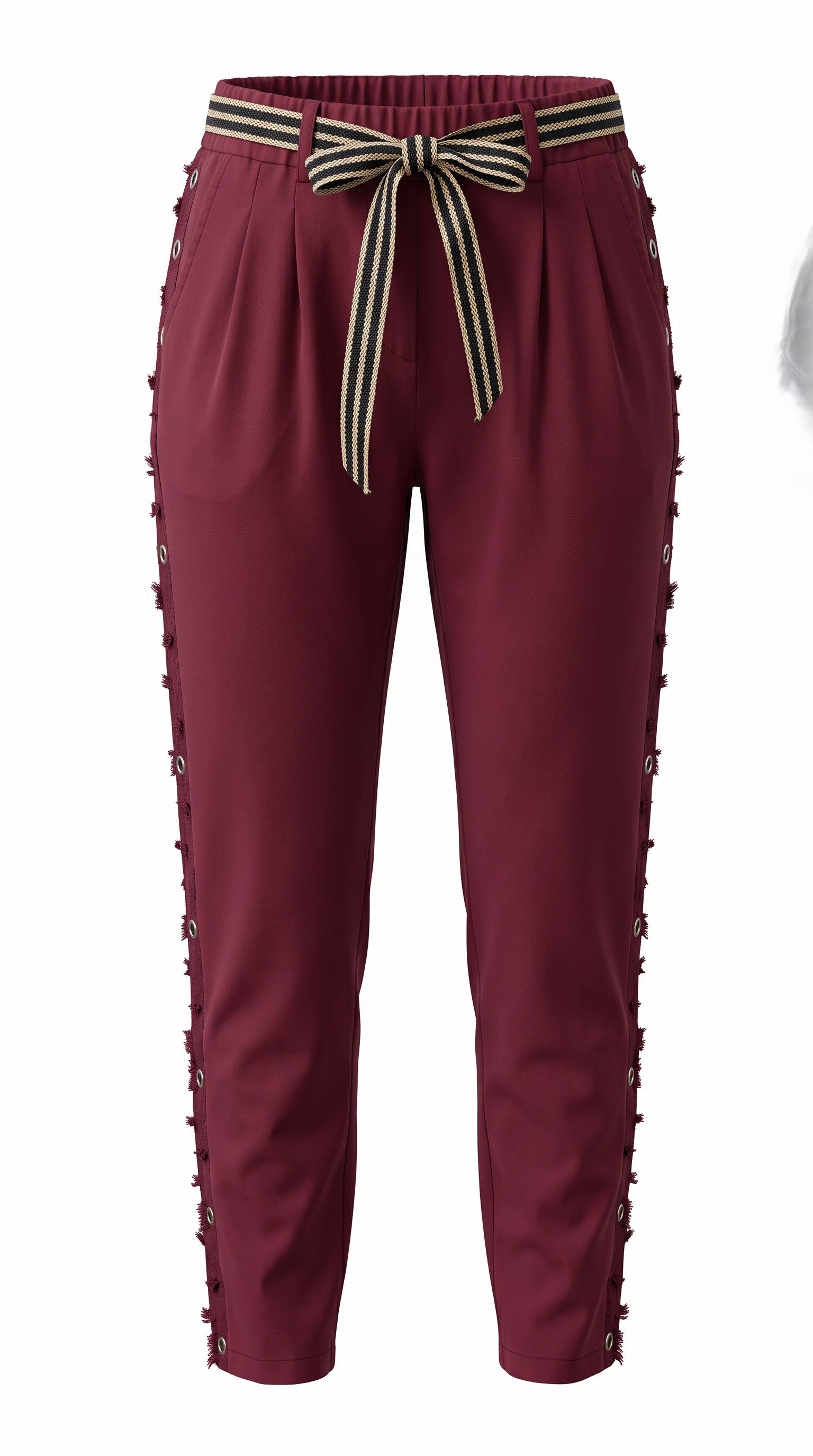 Pantalon Avec Délicat Design De Paillettes Sur Le Côté