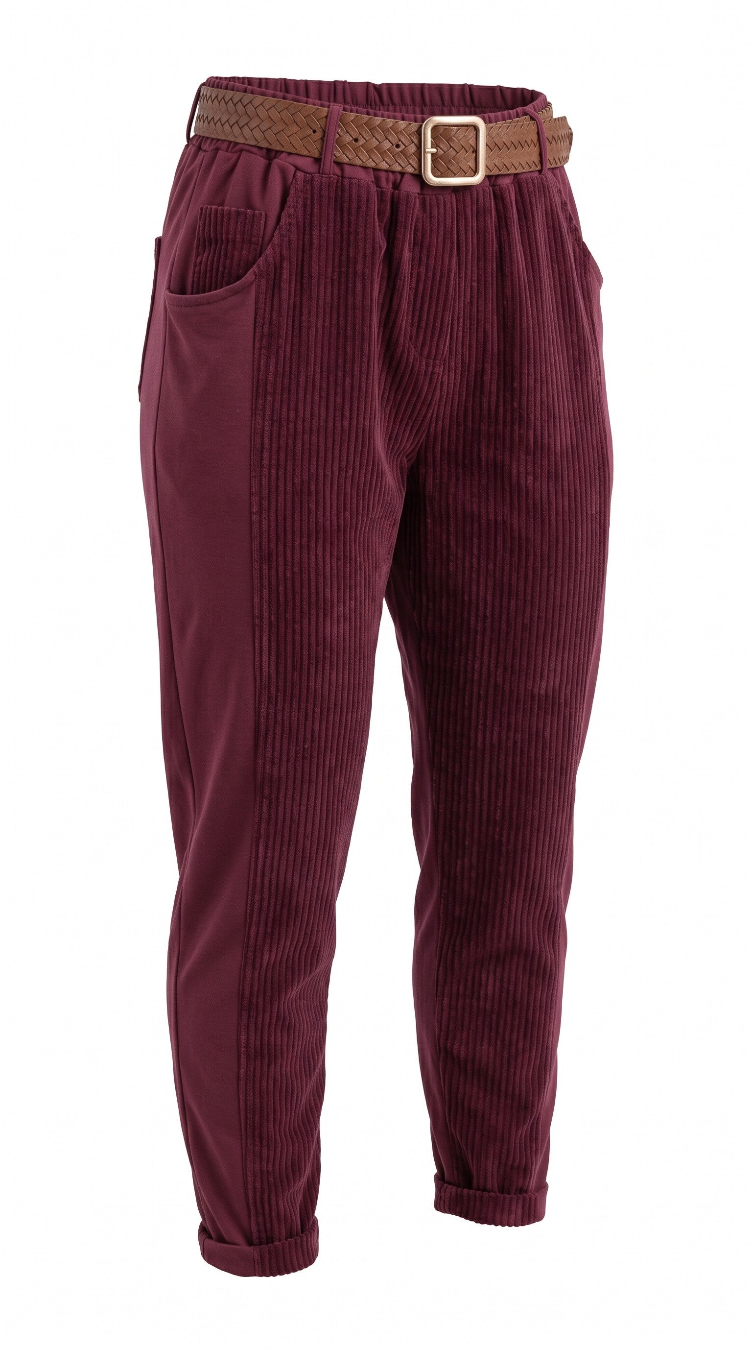 Pantalon avec Corduroy et Ceinture