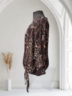 Blouse léopard et carreauté