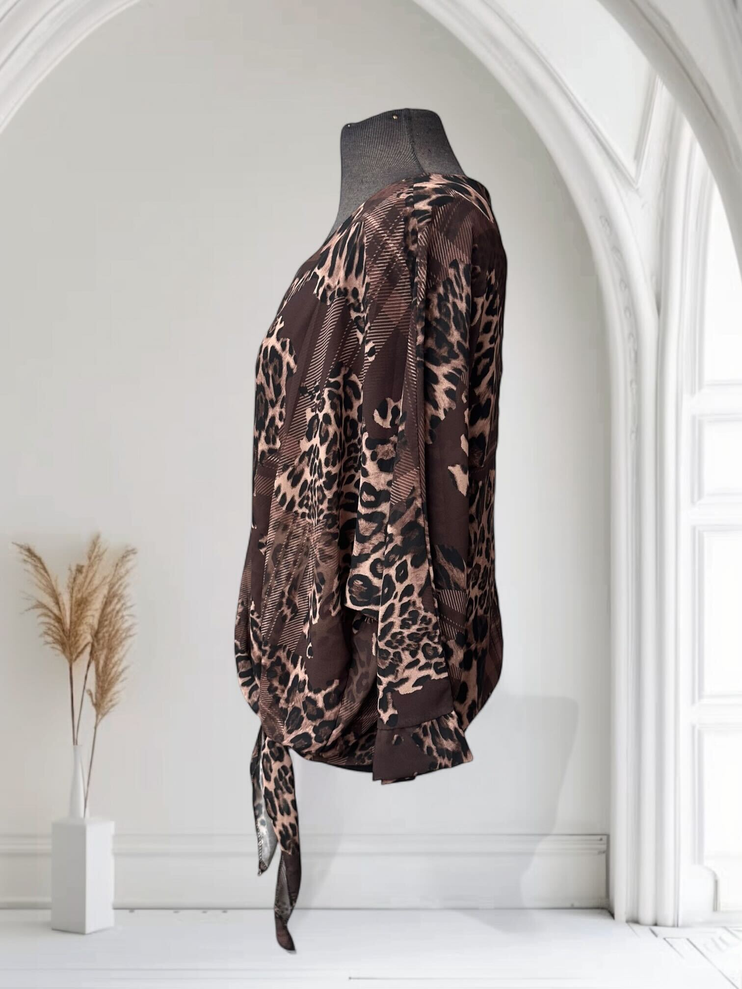 Blouse léopard et carreauté